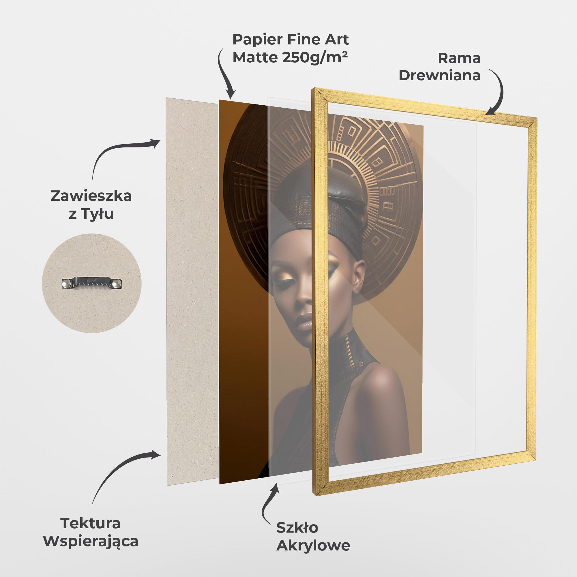 Plakat w Ramie African Abstract Art mockup 1