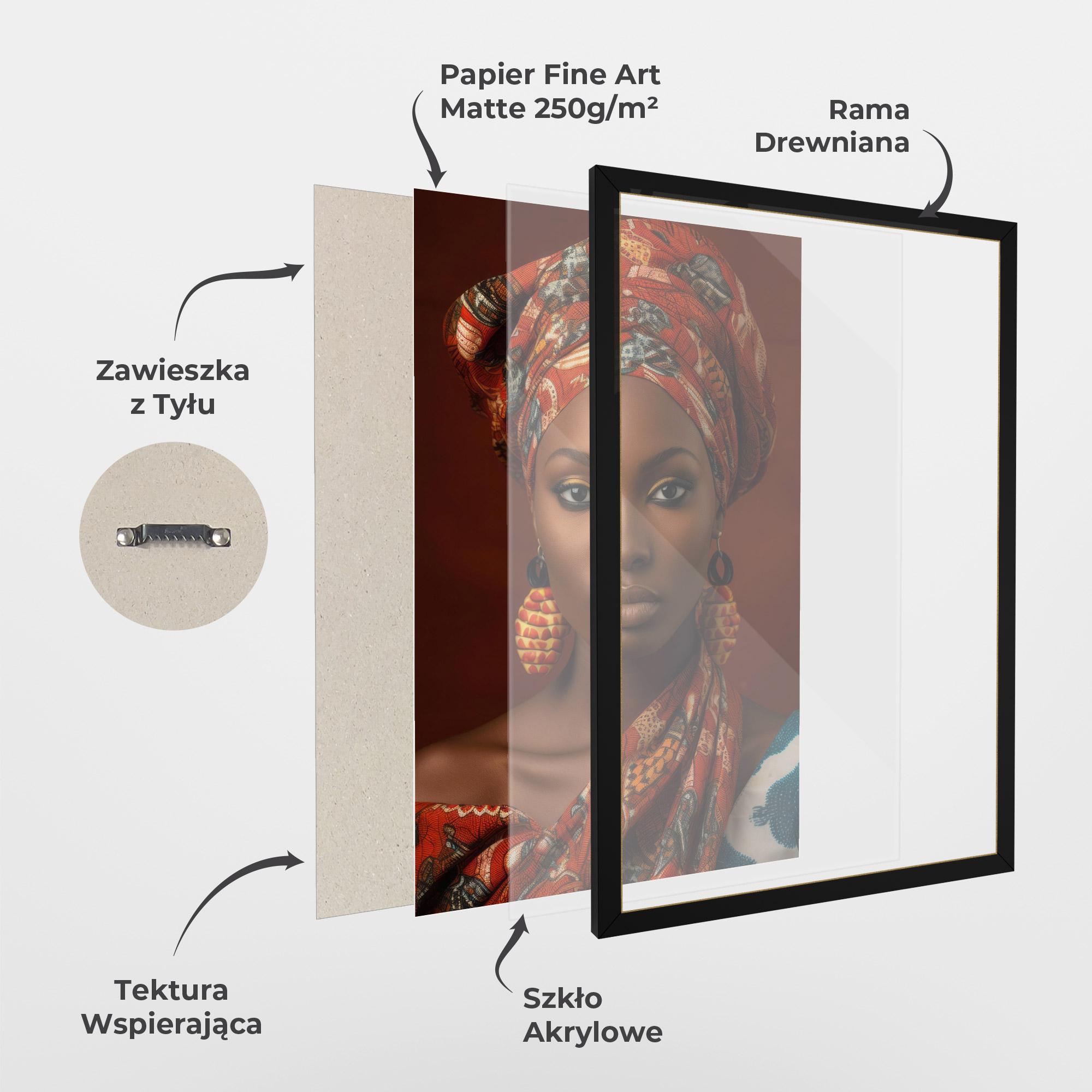 Plakat w Ramie African Black Eyeliner mockup 1