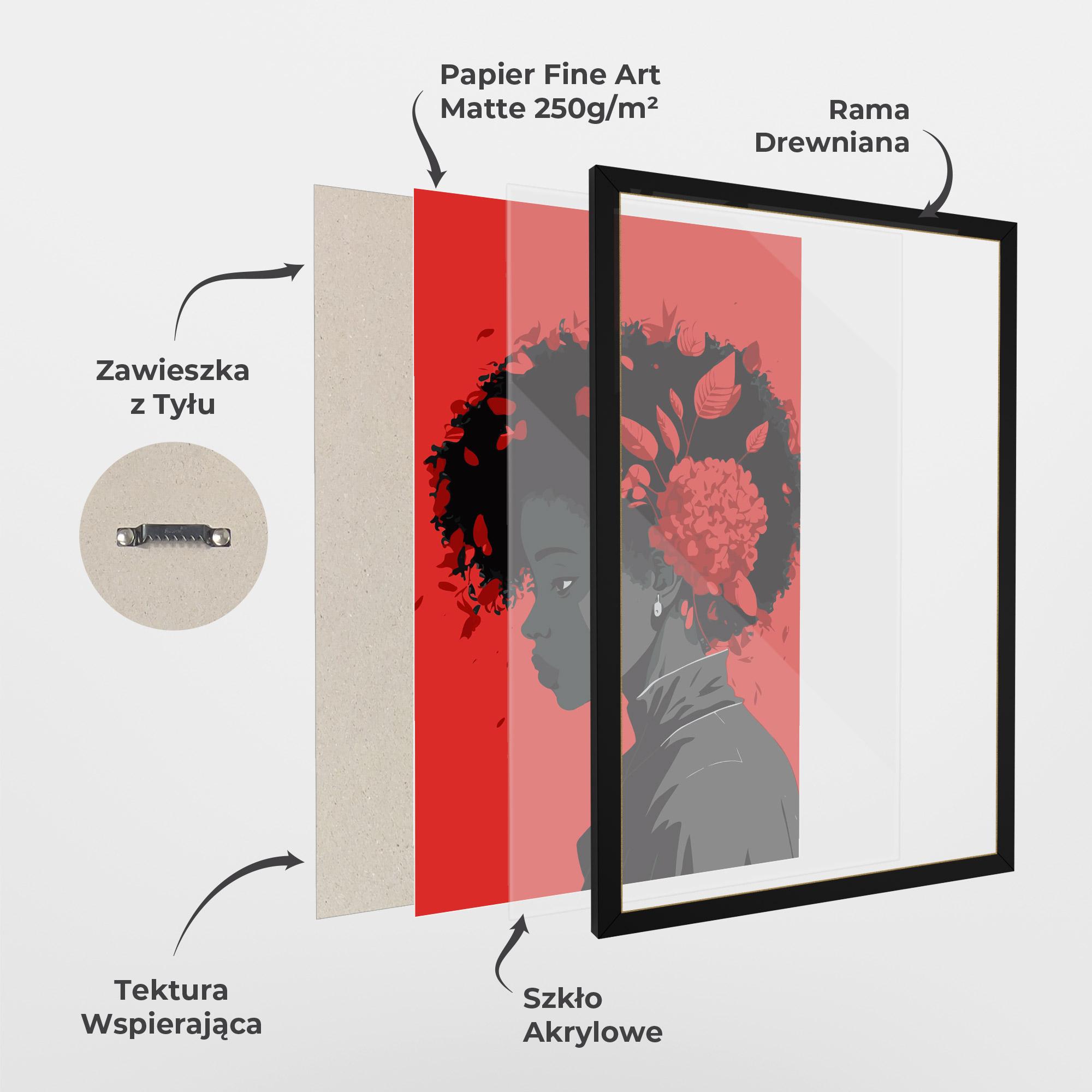 Plakat w Ramie African Red Flower mockup 1