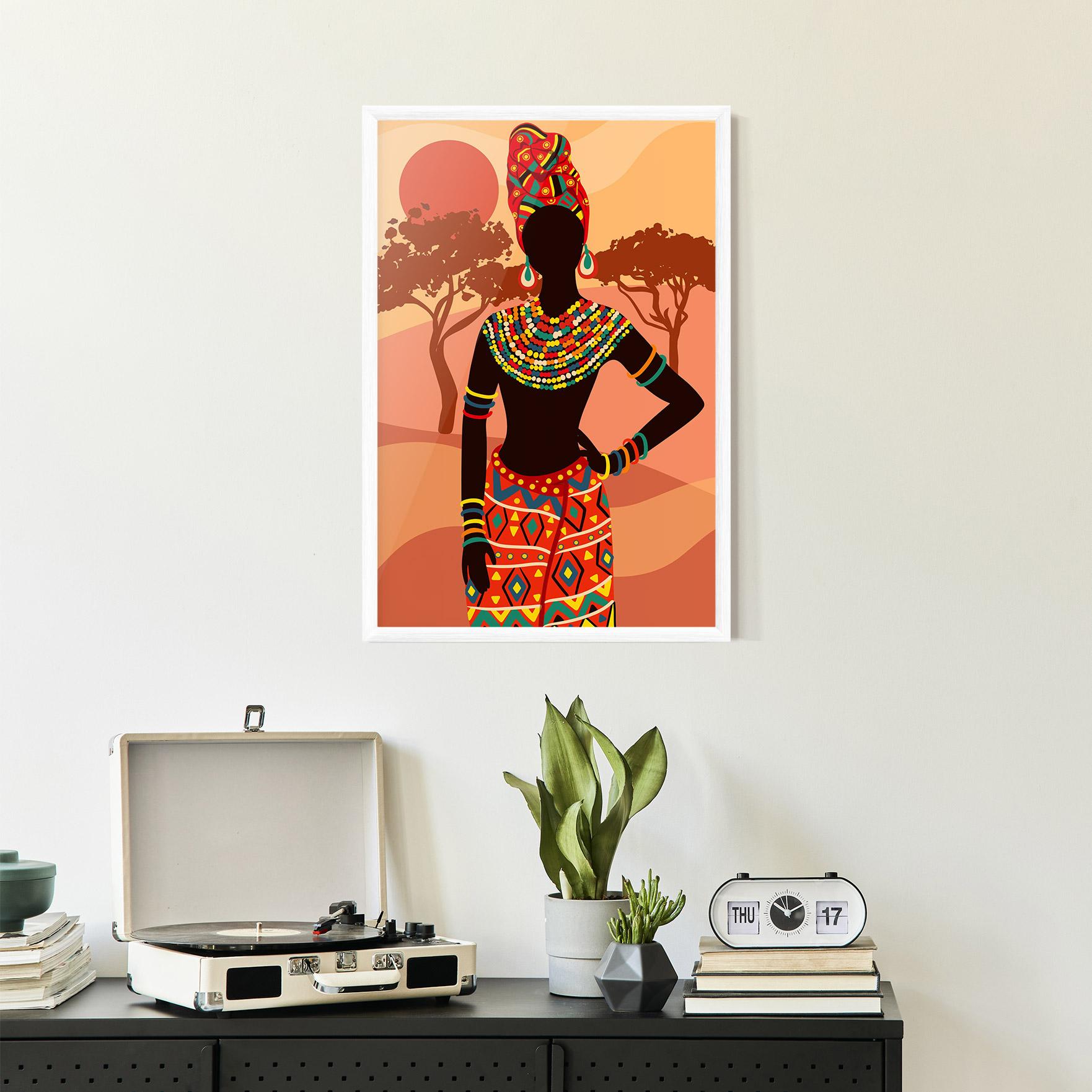 Plakat w Ramie Ethnic African Color mockup 2