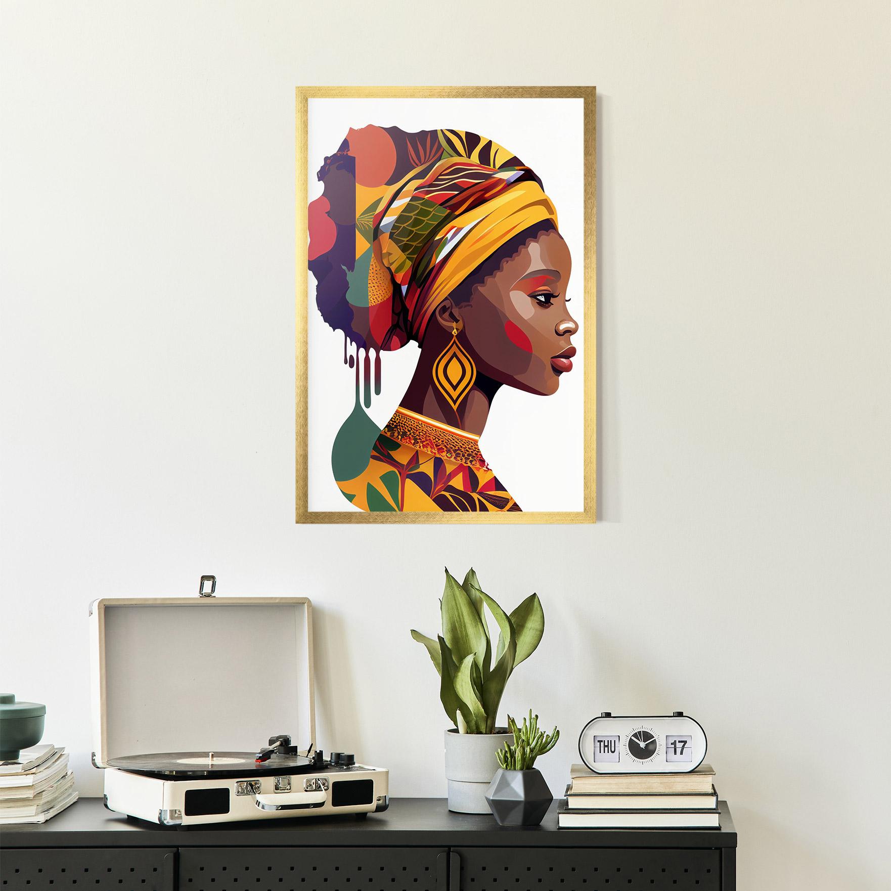 Plakat w Ramie Colorful African mockup 2
