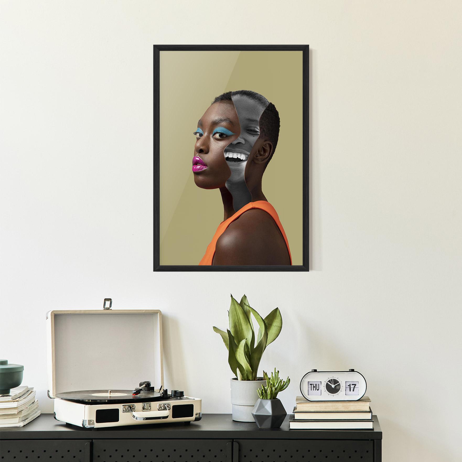 Plakat w Ramie American Woman Collage mockup 2