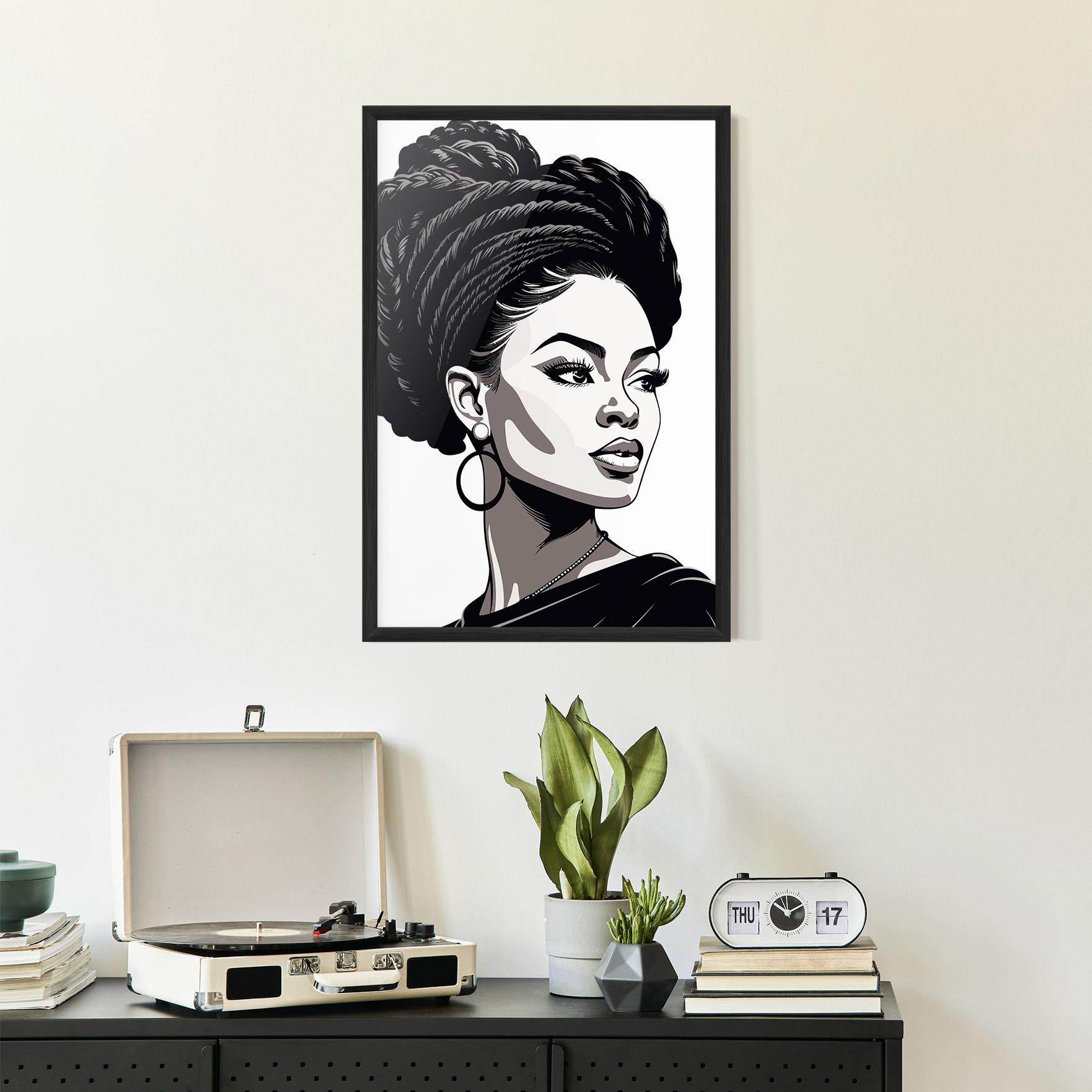 Plakat w Ramie Brown Skin Woman mockup 2