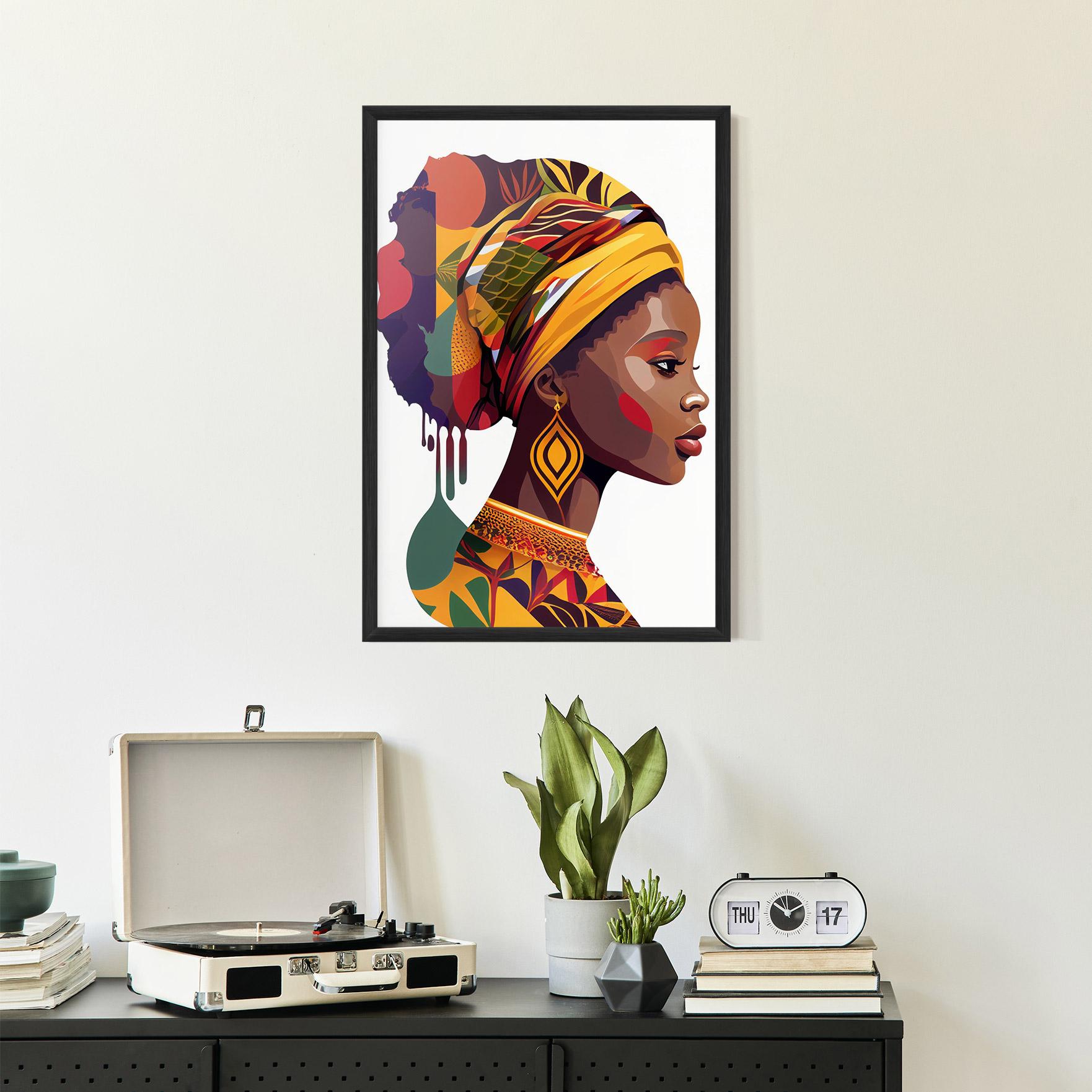 Plakat w Ramie Colorful African mockup 2
