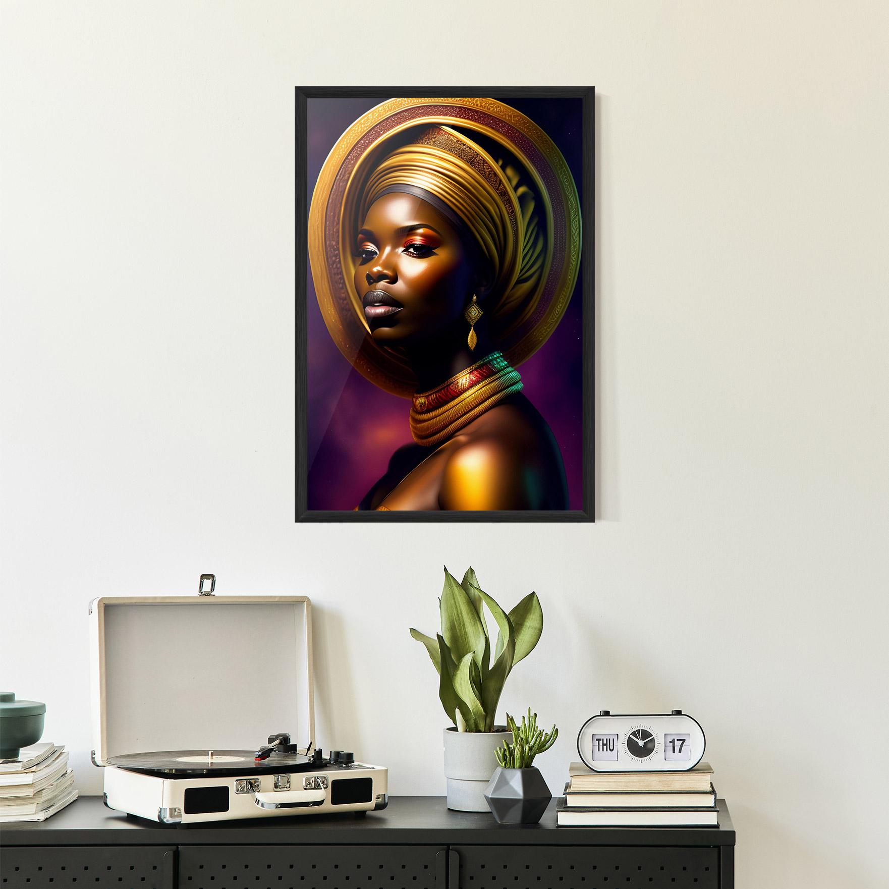 Plakat w Ramie Golden Crown Woman mockup 2