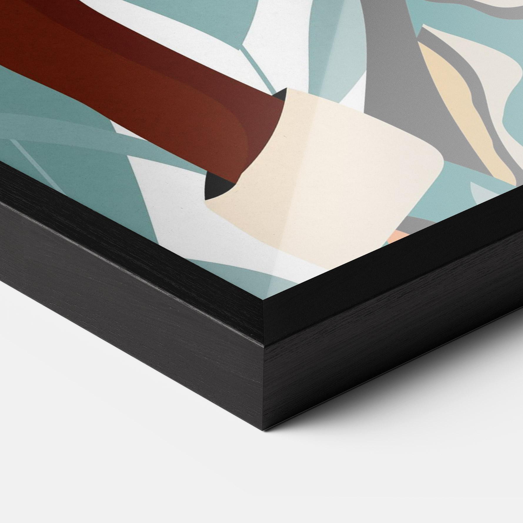 Plakat w Ramie Gold African Earring mockup 3