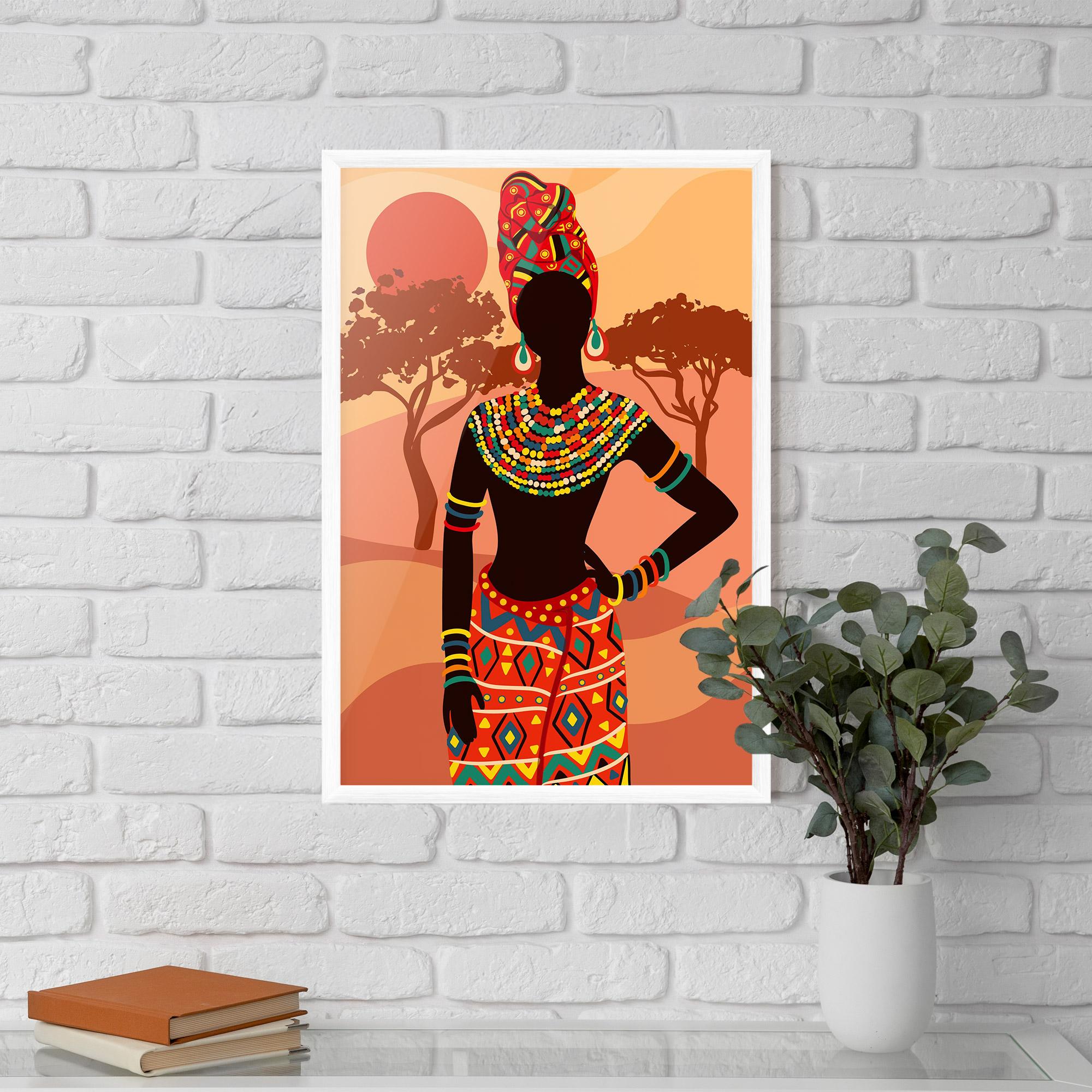 Plakat w Ramie Ethnic African Color mockup 5