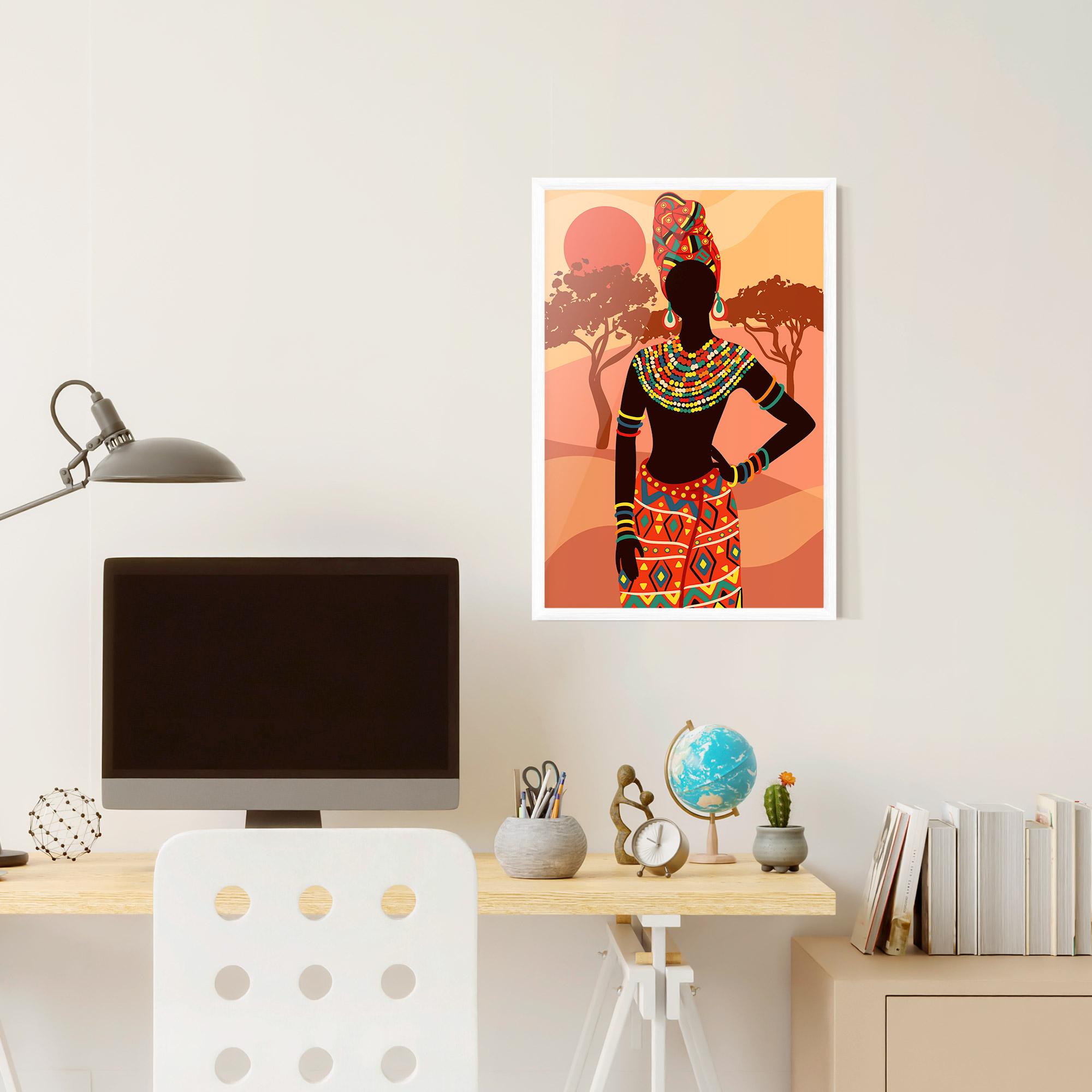 Plakat w Ramie Ethnic African Color mockup 6
