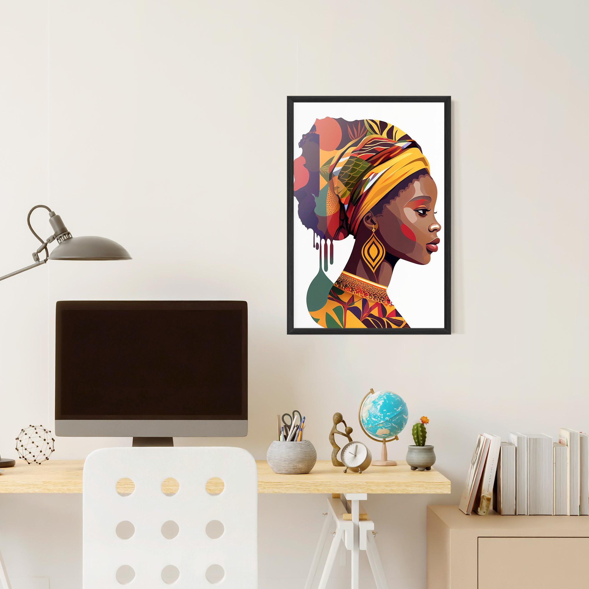Plakat w Ramie Colorful African mockup 6
