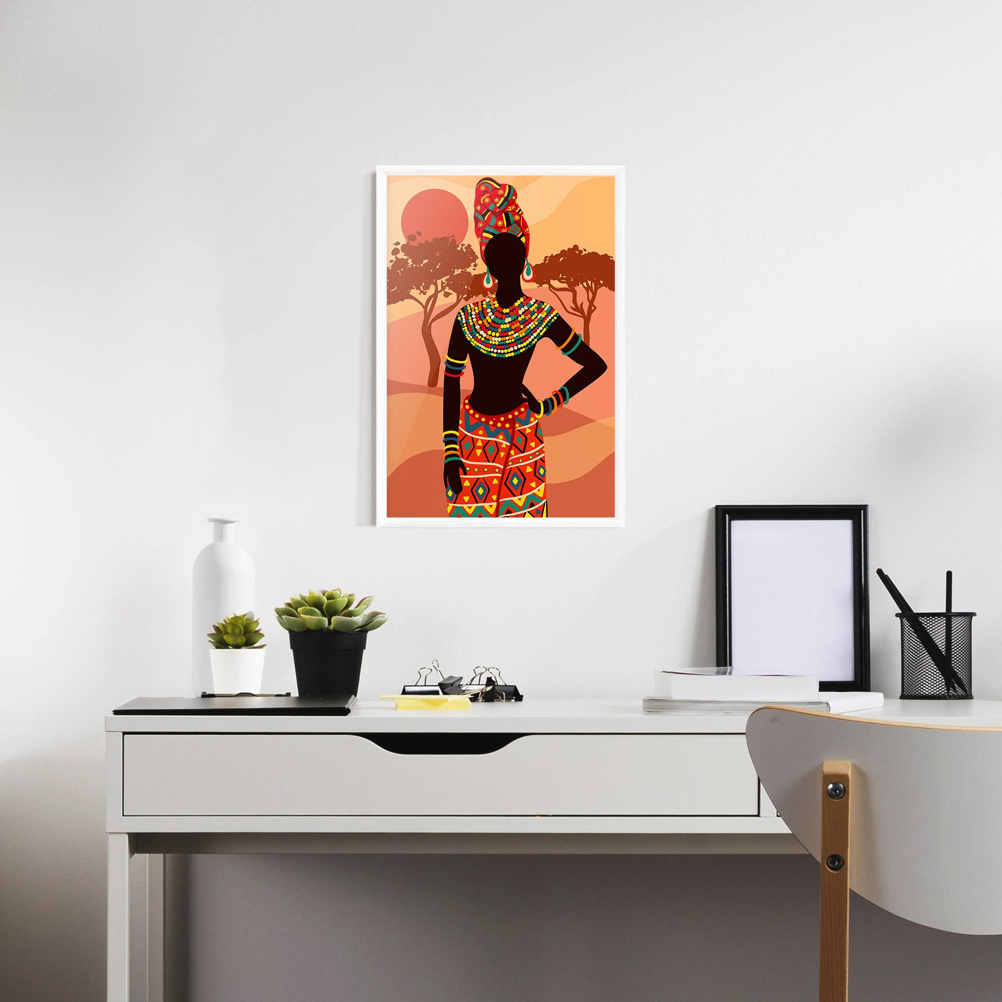 Plakat w Ramie Ethnic African Color mockup 7