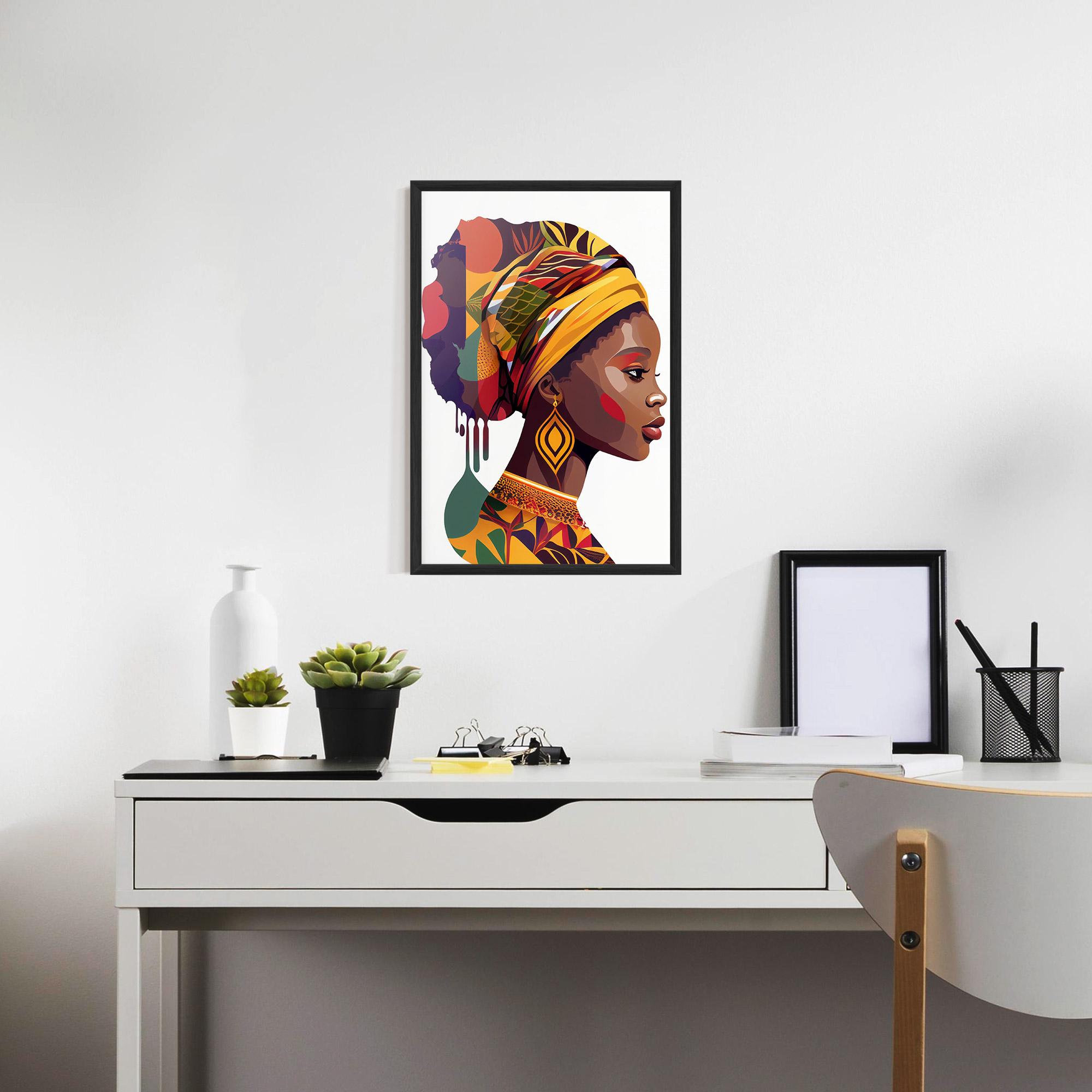 Plakat w Ramie Colorful African mockup 7