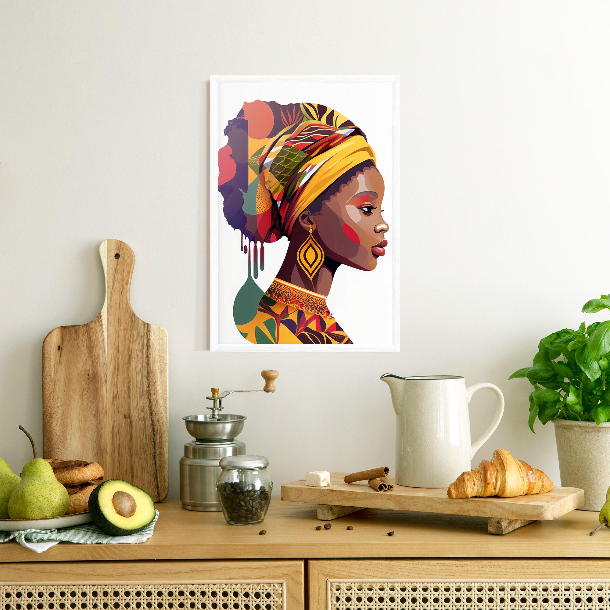 Plakat w Ramie Colorful African mockup 8