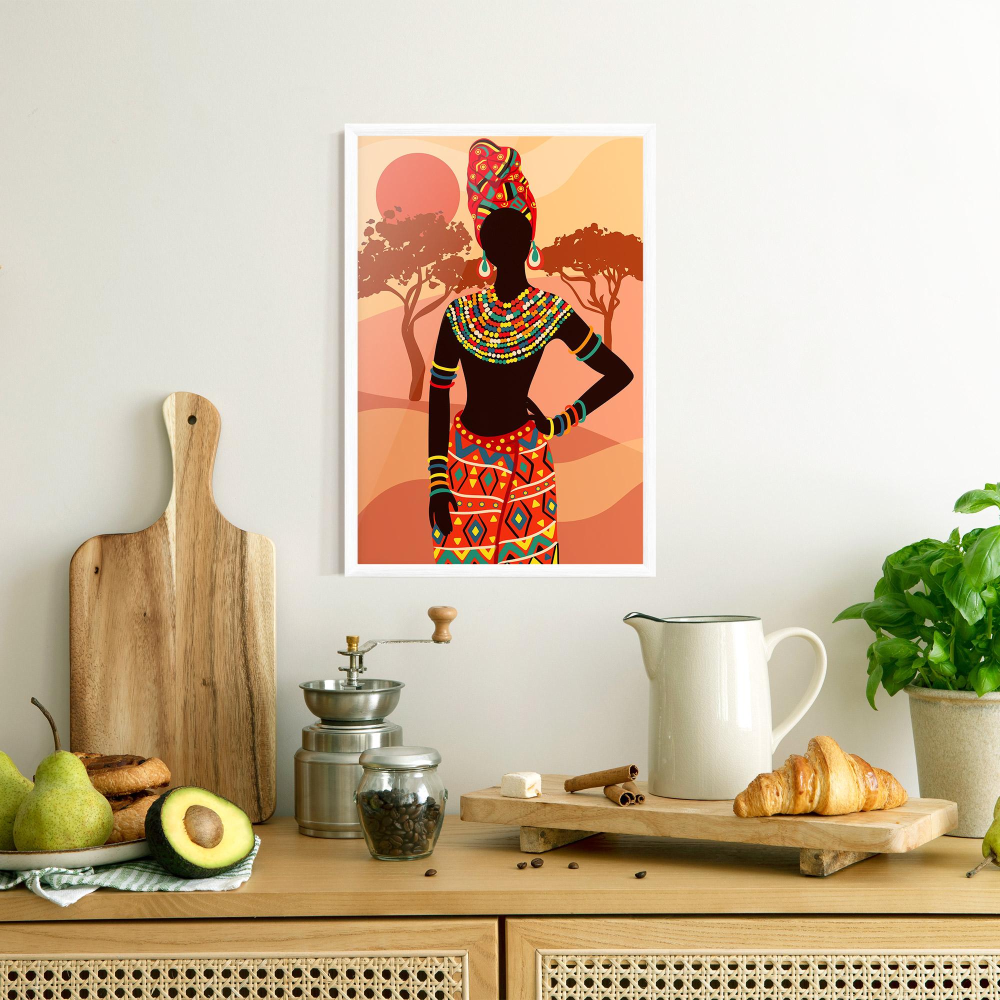 Plakat w Ramie Ethnic African Color mockup 8