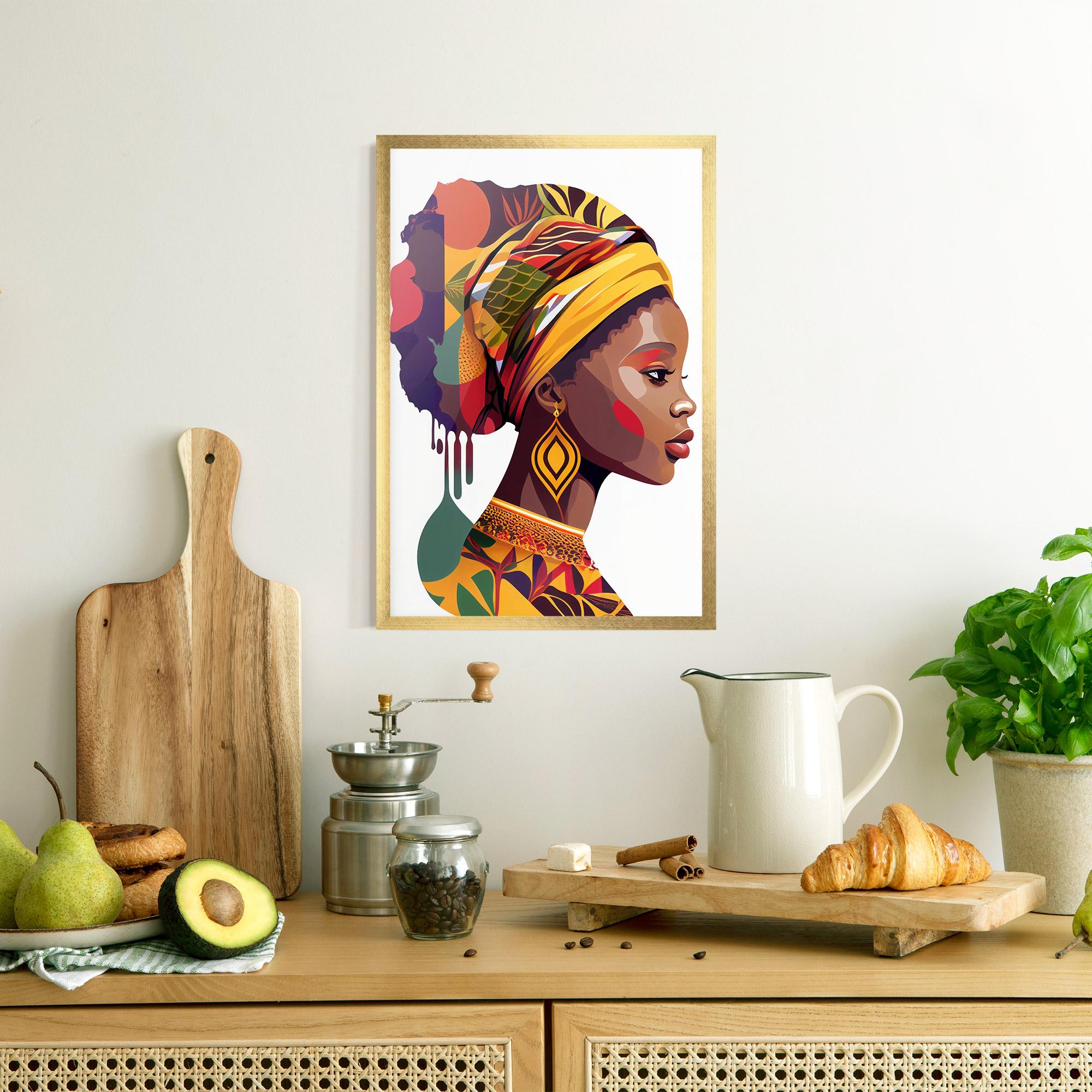 Plakat w Ramie Colorful African mockup 8