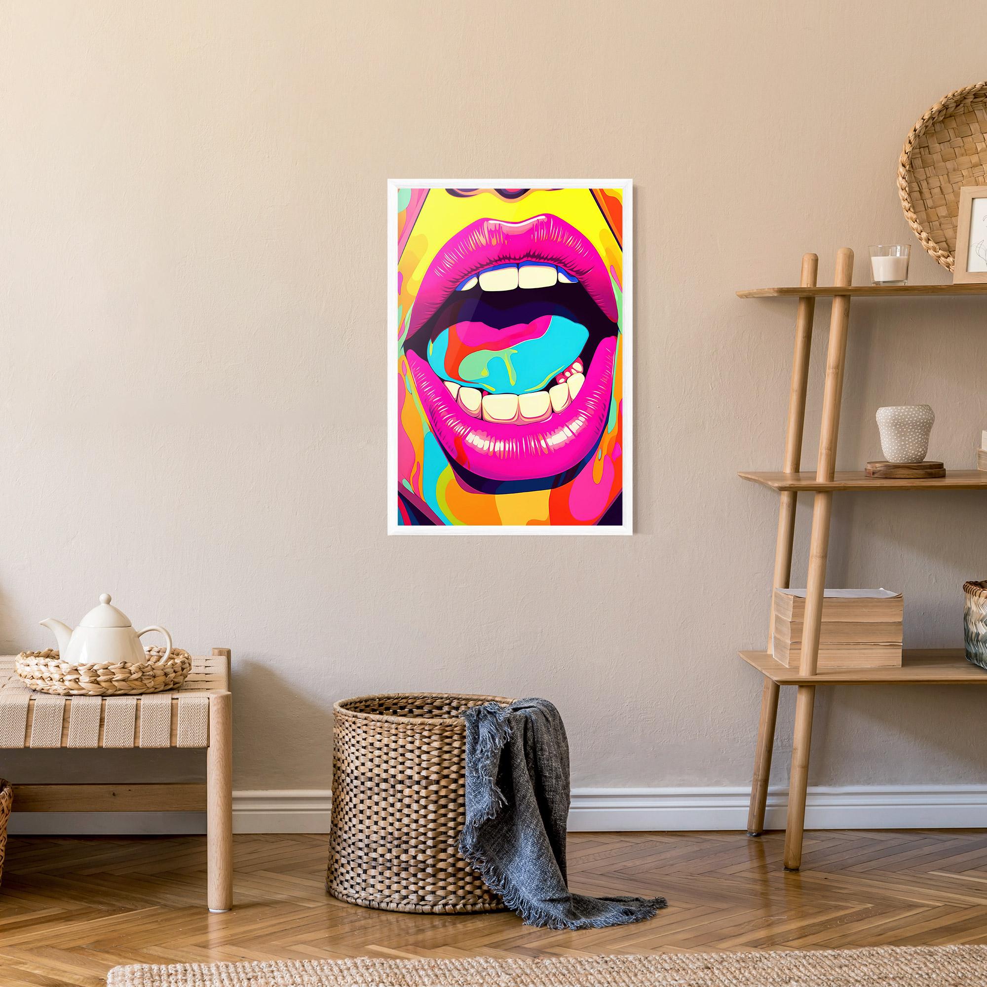Plakat w Ramie Pop Art Mouth mockup 9