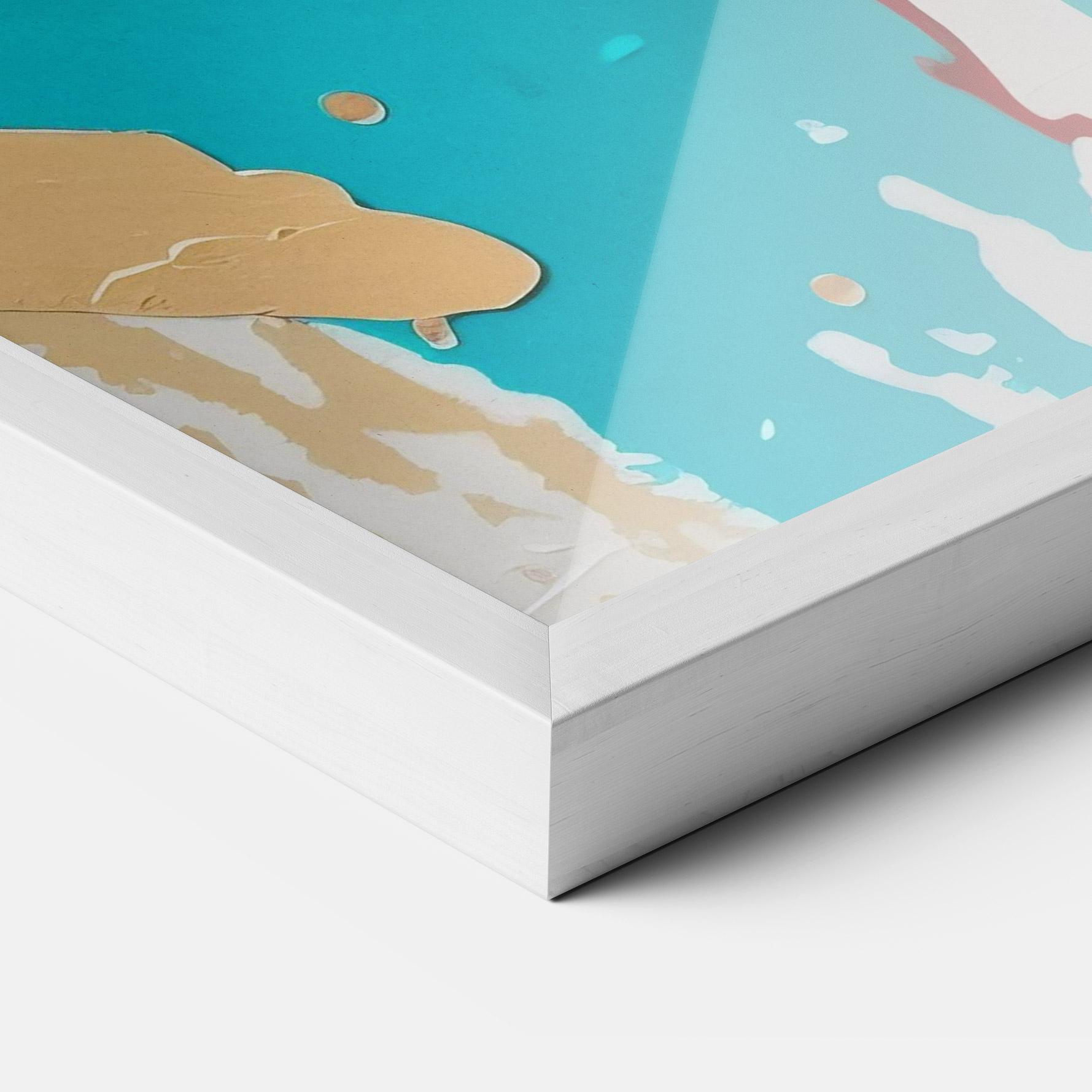 Plakat w Ramie Red Gold Lips mockup 3