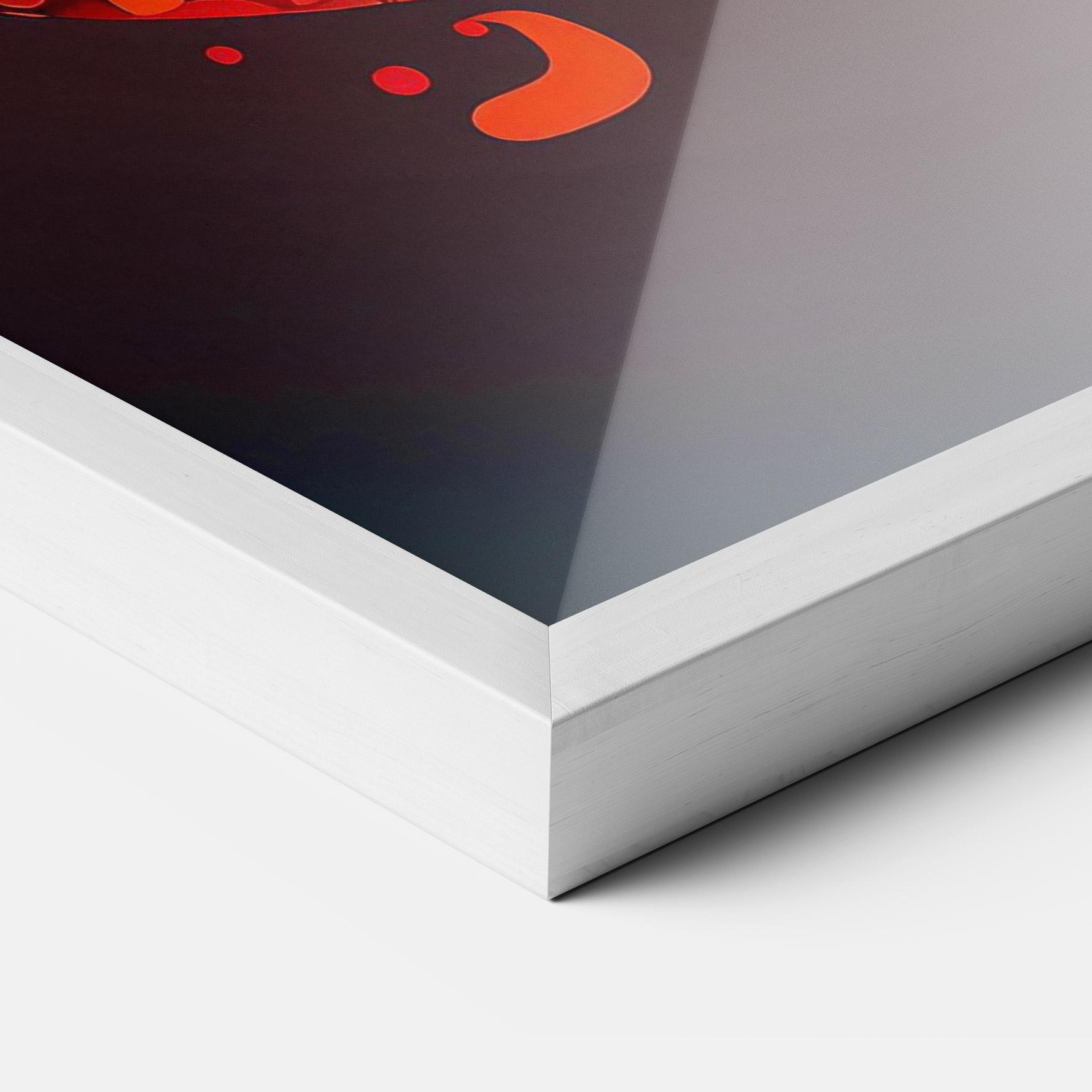 Plakat w Ramie Red Lips With Word Lips It mockup 3