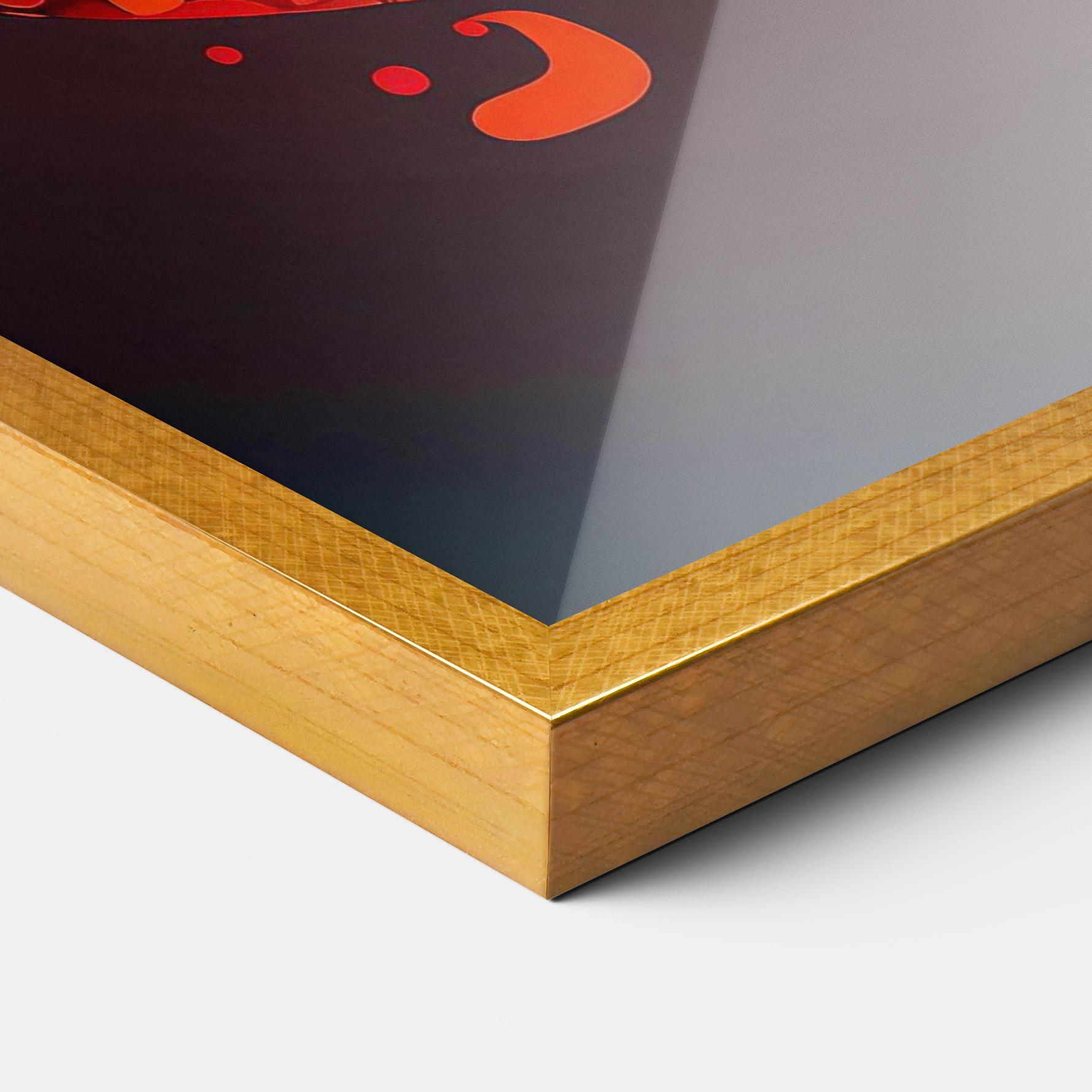 Plakat w Ramie Red Lips With Word Lips It mockup 3