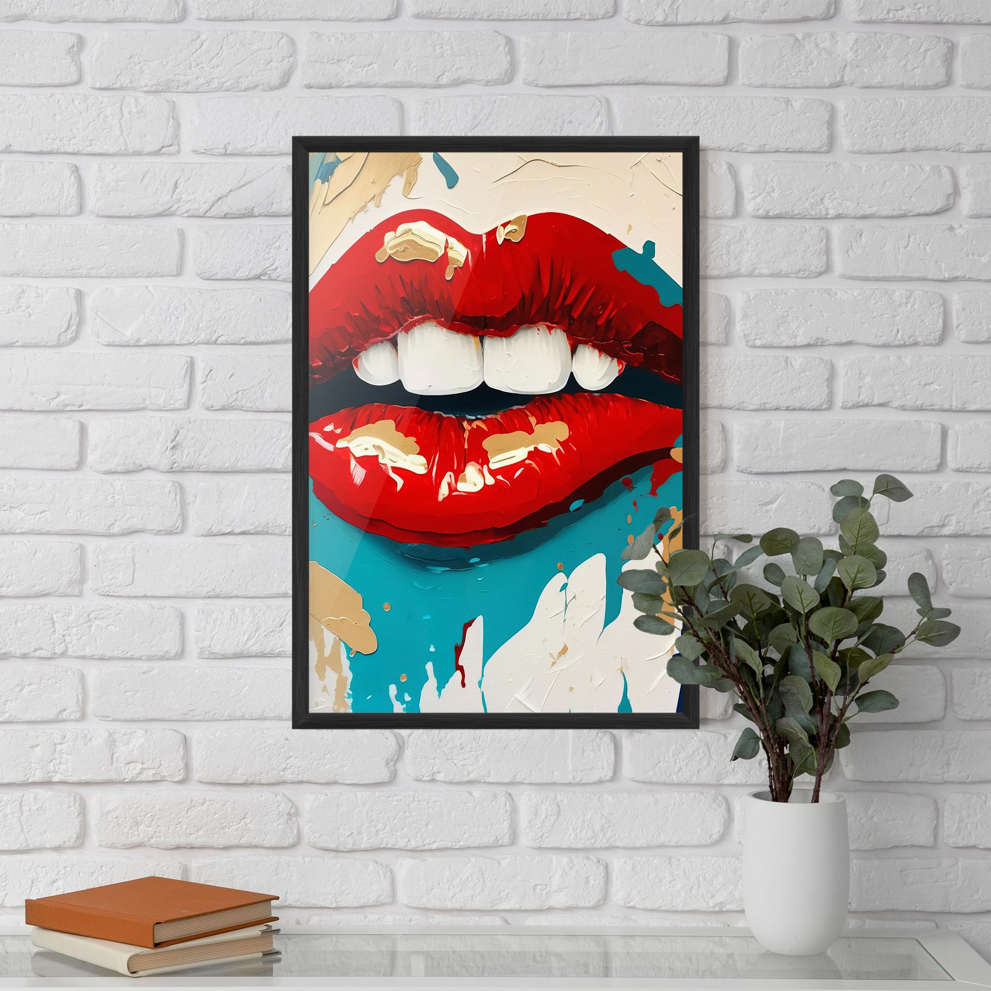 Red Gold Lips mockup 5