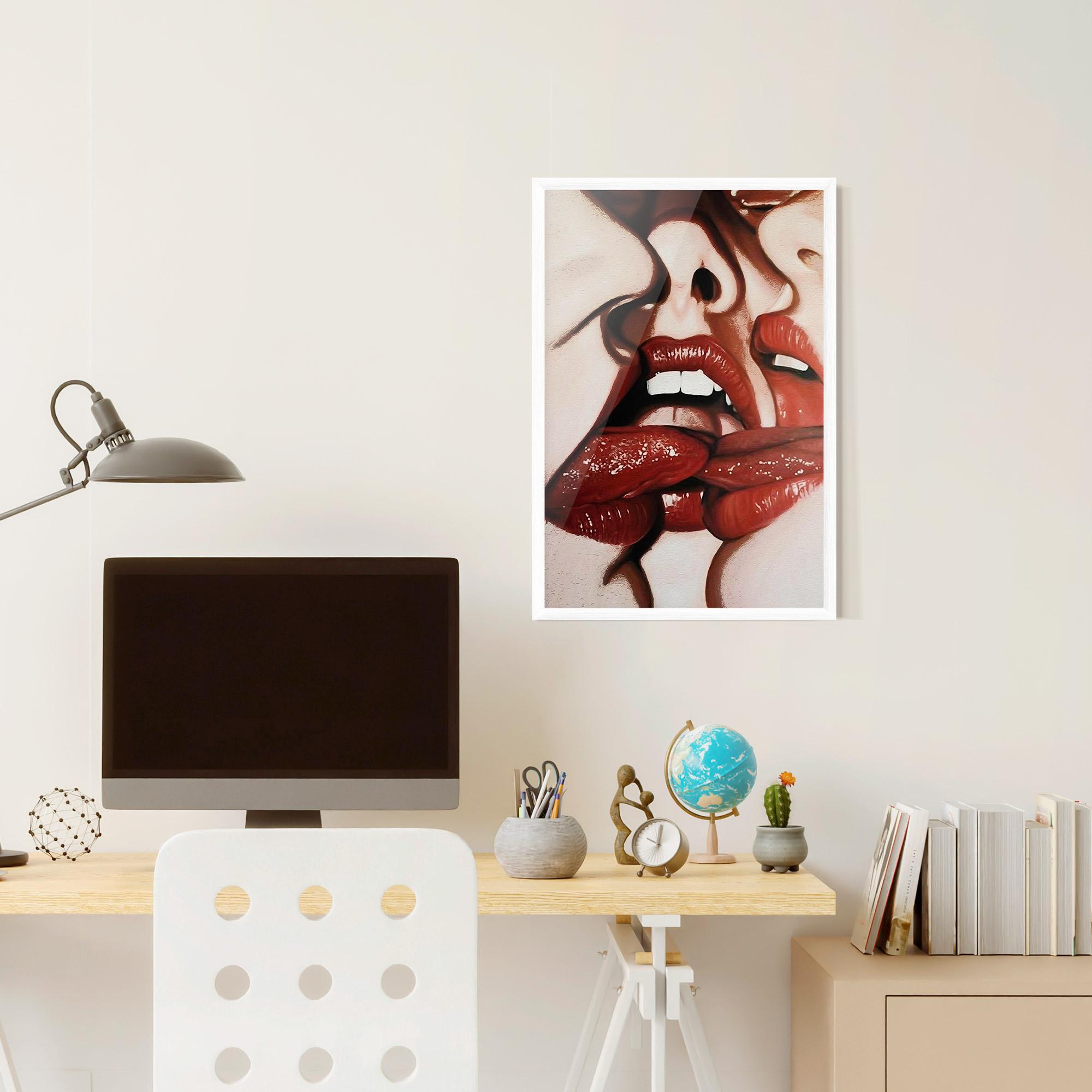 Plakat w Ramie Tree Red Lips mockup 6