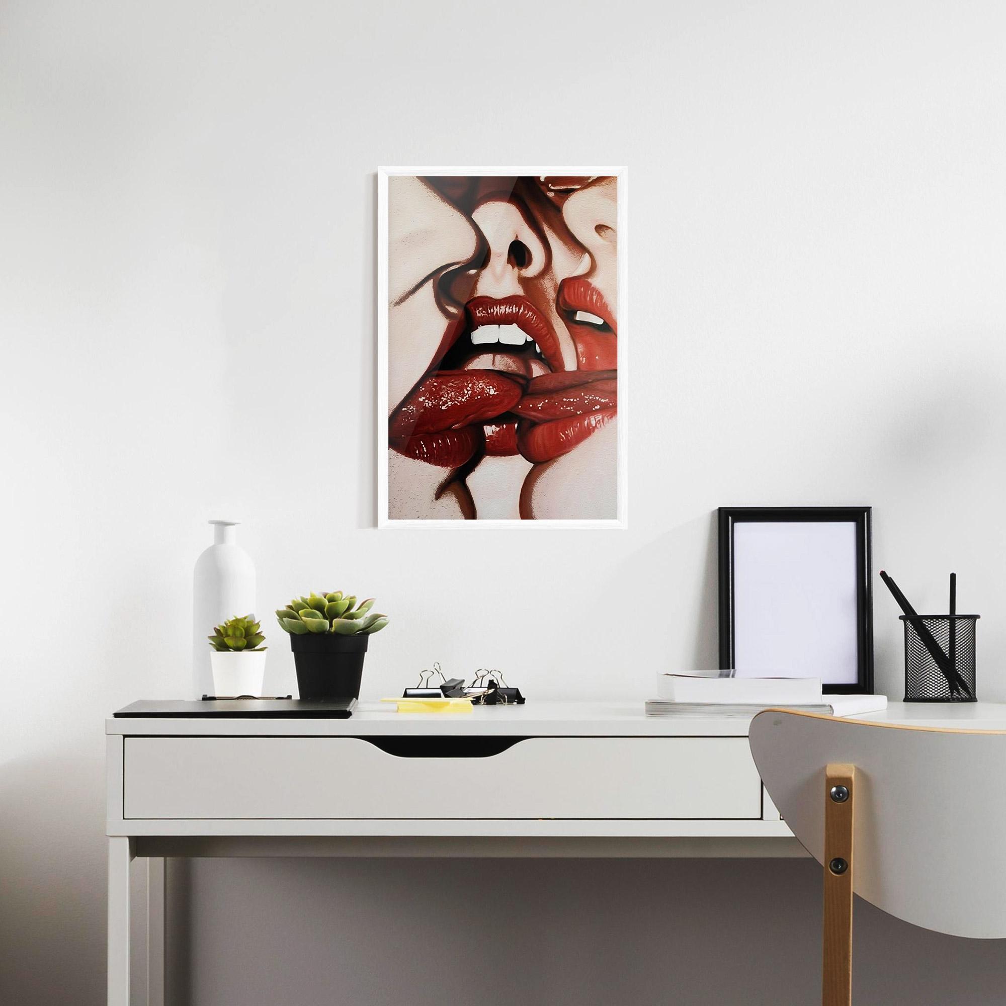 Plakat w Ramie Tree Red Lips mockup 7