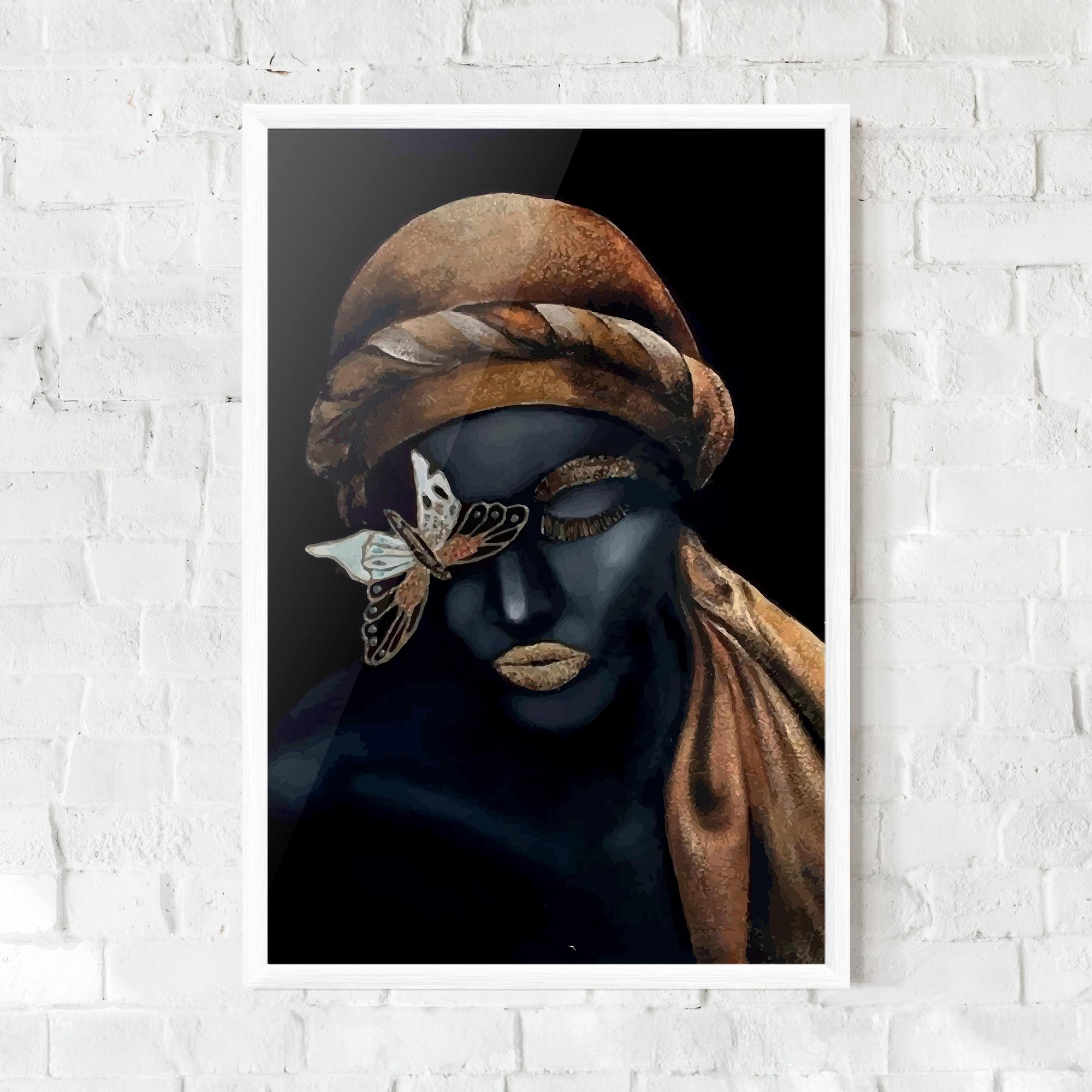 Plakat w Ramie Butterfly Lady mockup 0