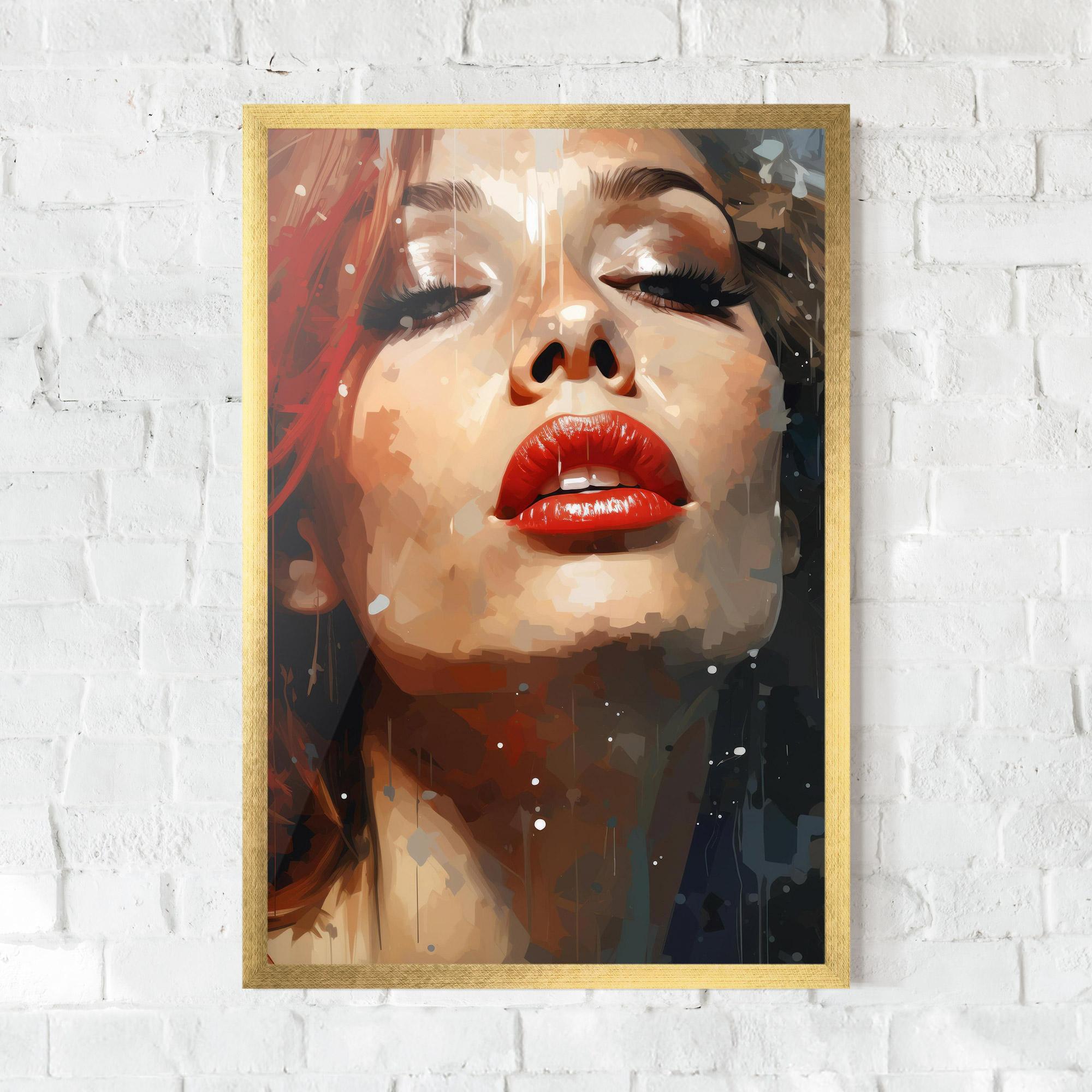 Plakat w Ramie Close Up Look Portrait mockup 0