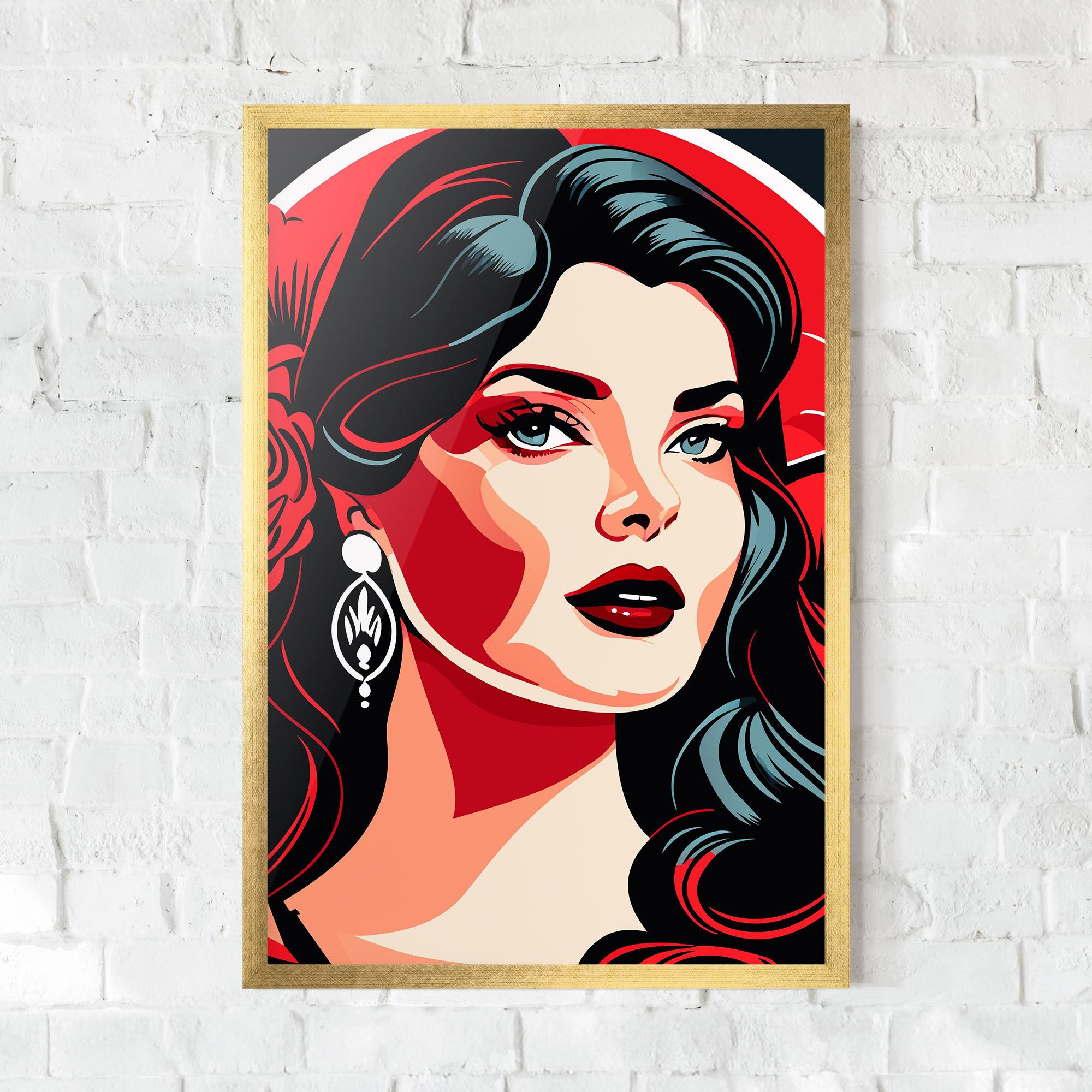 Plakat w Ramie Red Light Portrait mockup 0