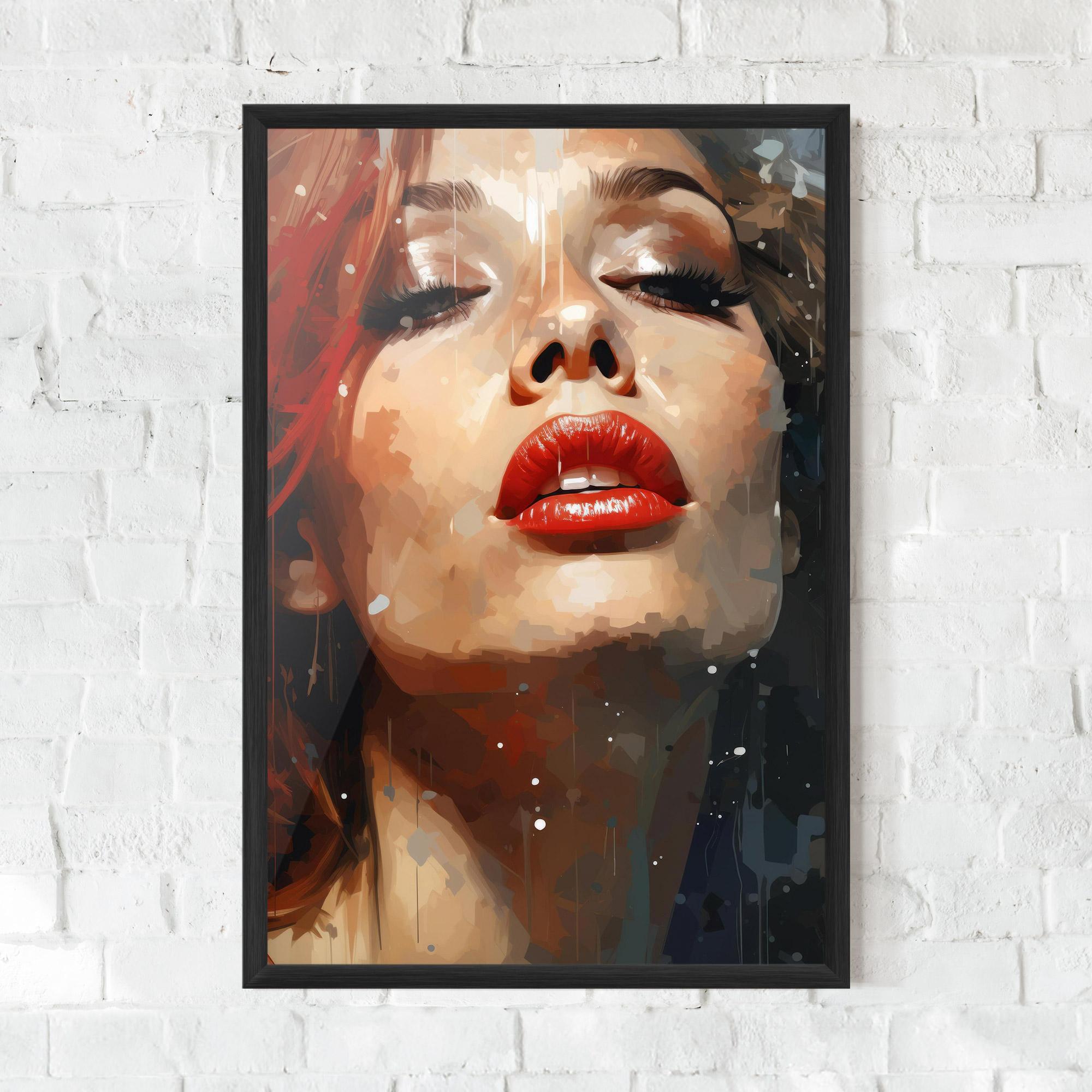 Plakat w Ramie Close Up Look Portrait mockup 0