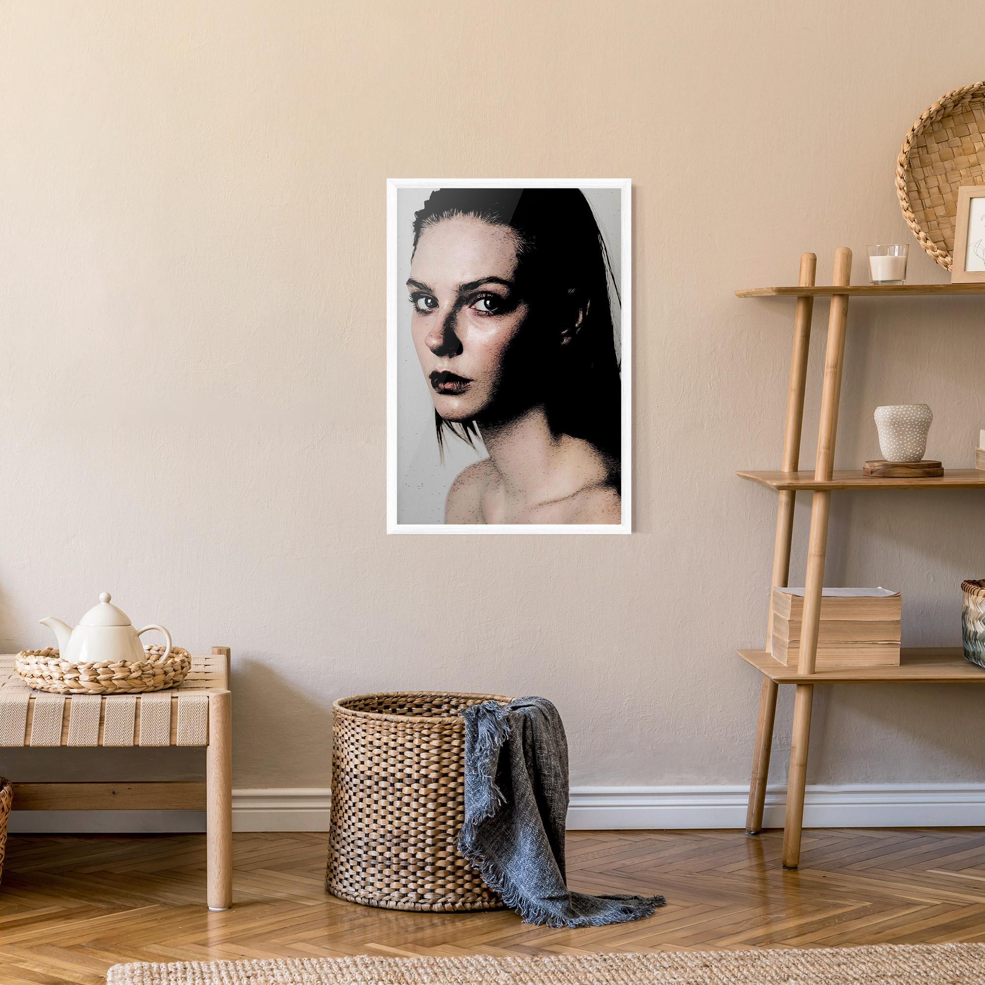 Plakat w Ramie Big Eyes Portrait mockup 9