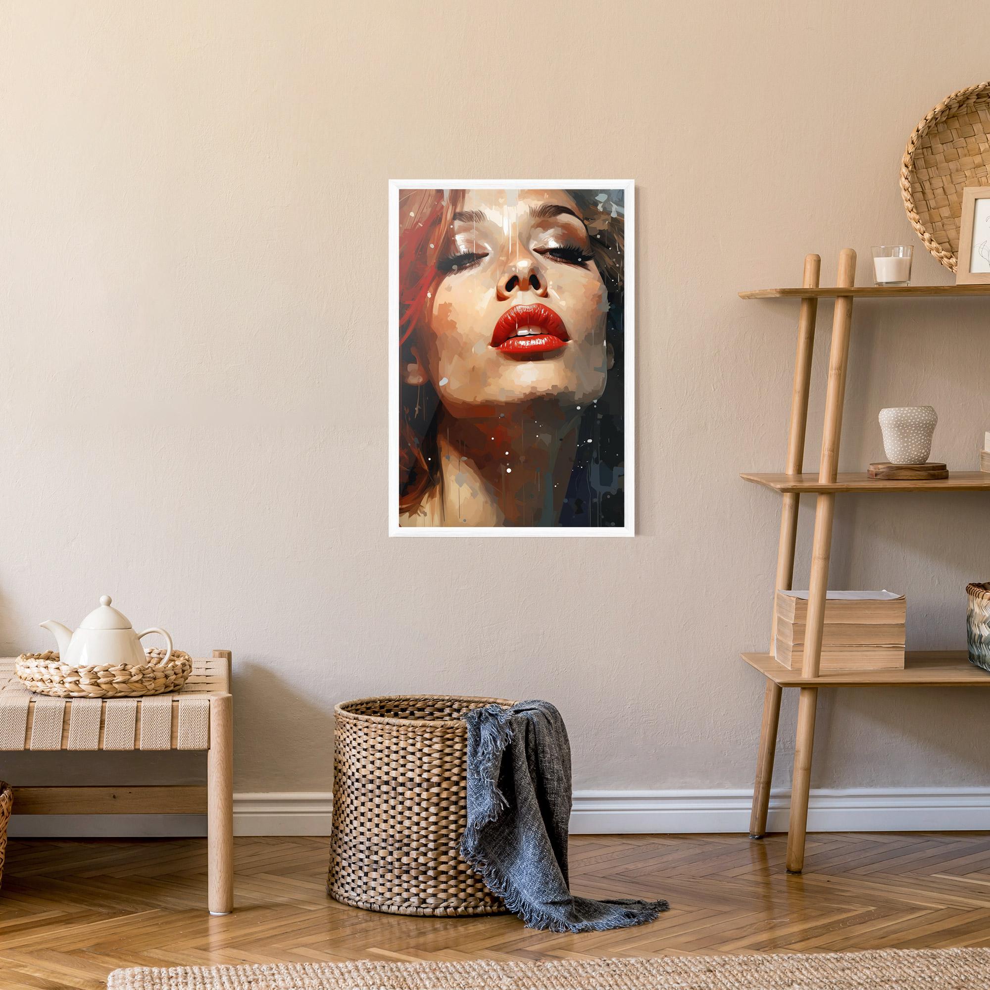 Plakat w Ramie Close Up Look Portrait mockup 9