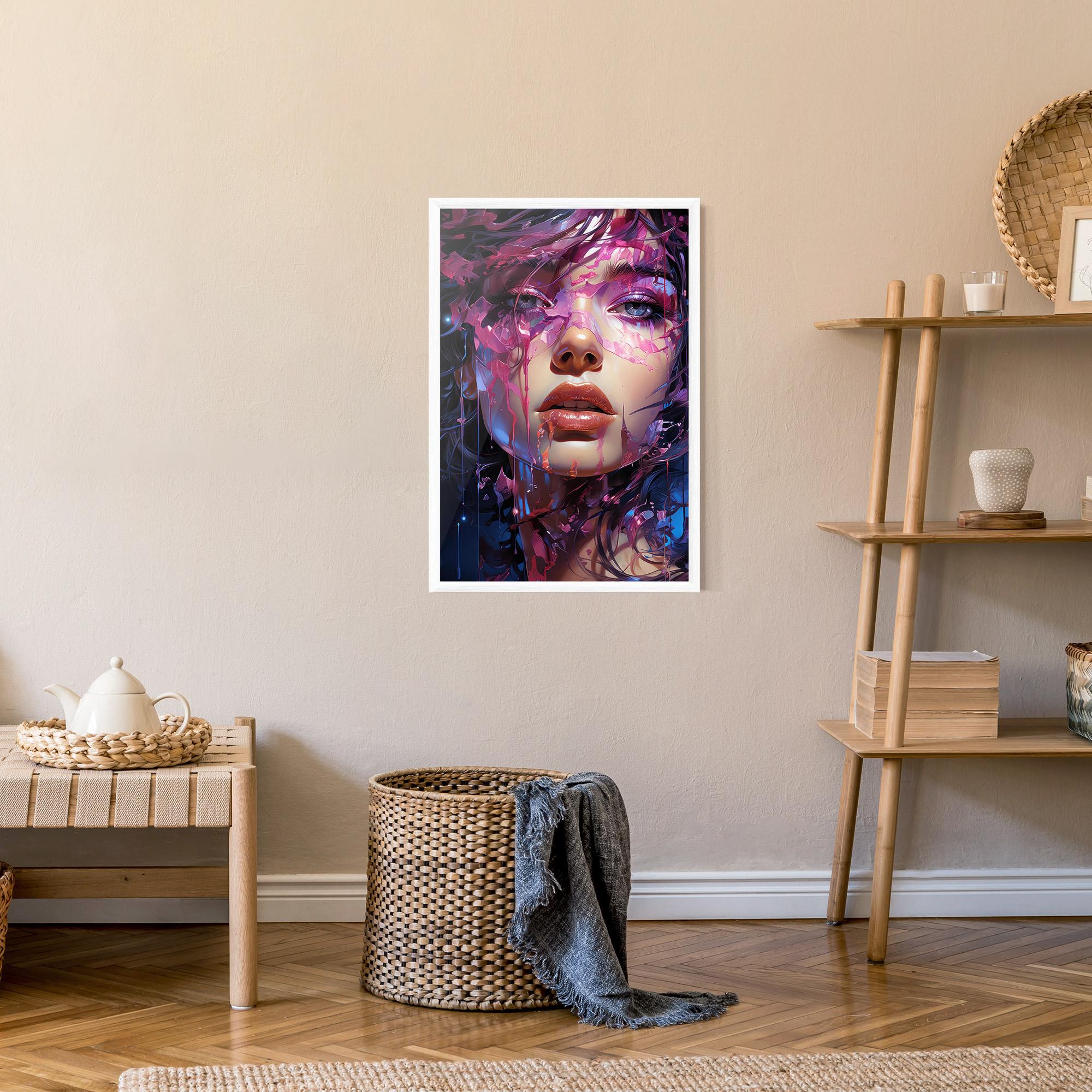 Plakat w Ramie Cute Purple Girl mockup 9