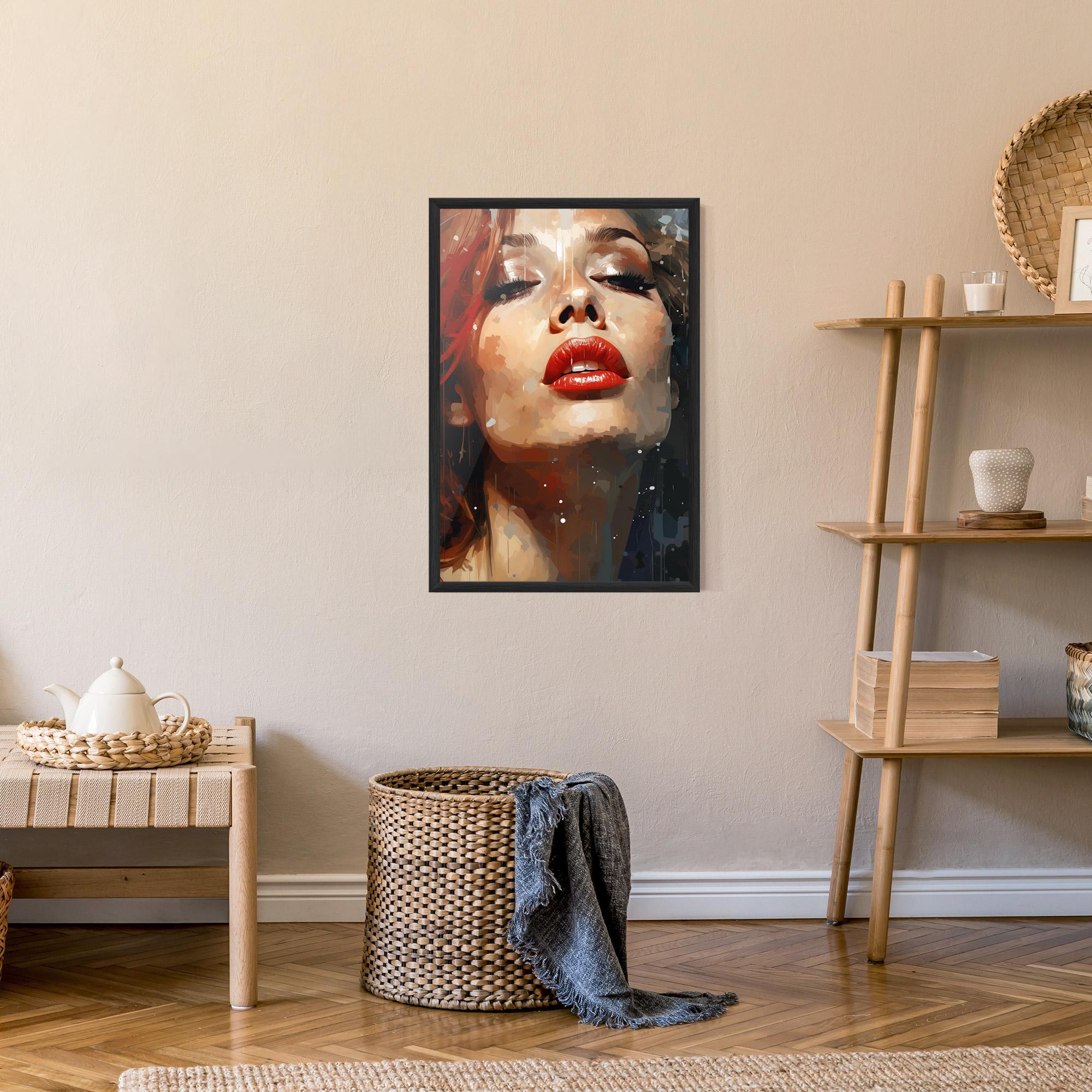 Plakat w Ramie Close Up Look Portrait mockup 9