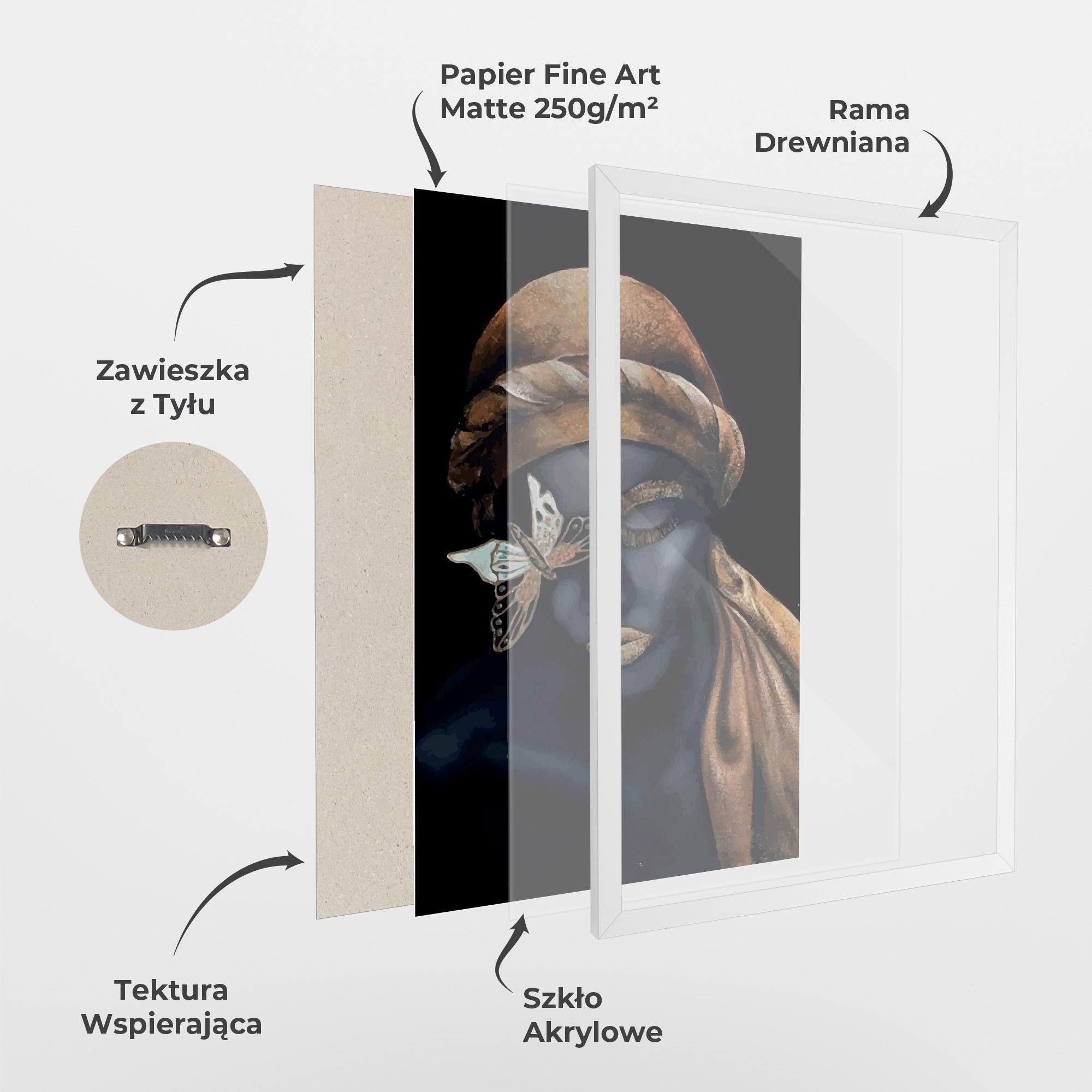 Plakat w Ramie Butterfly Lady mockup 1