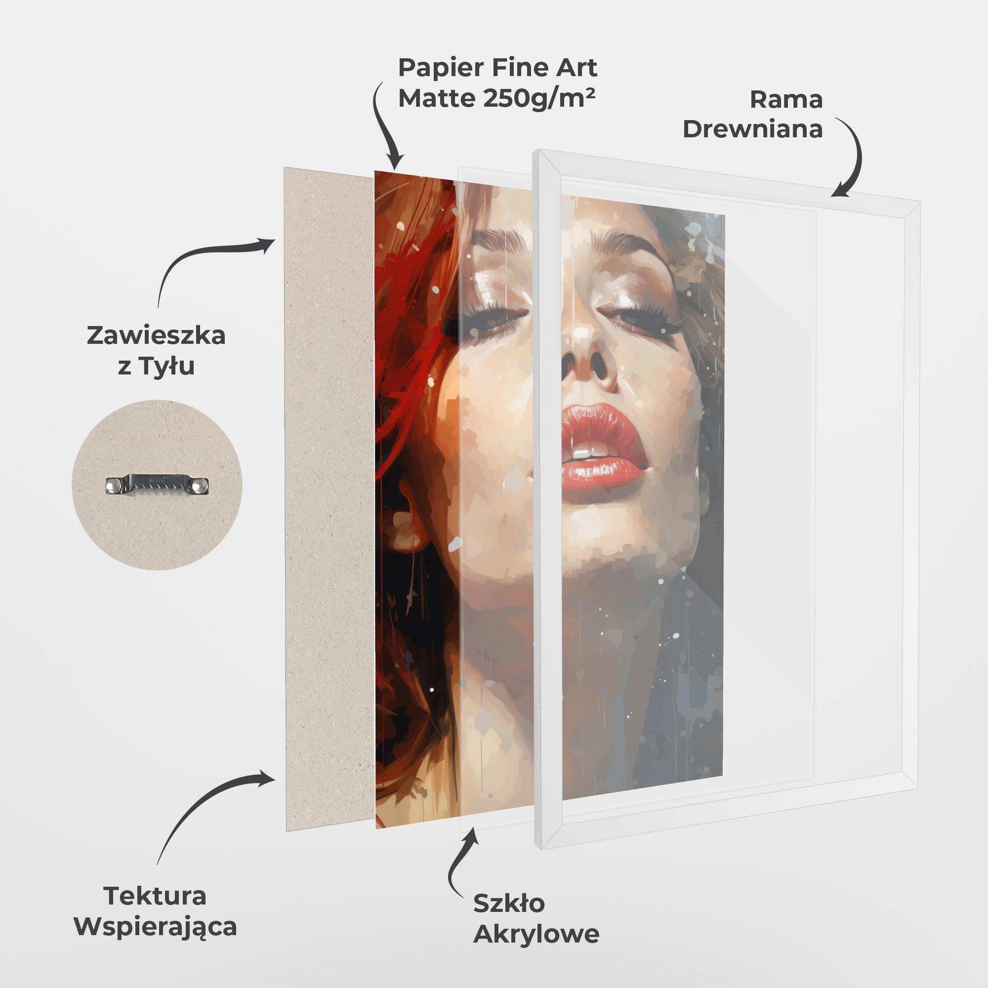 Plakat w Ramie Close Up Look Portrait mockup 1