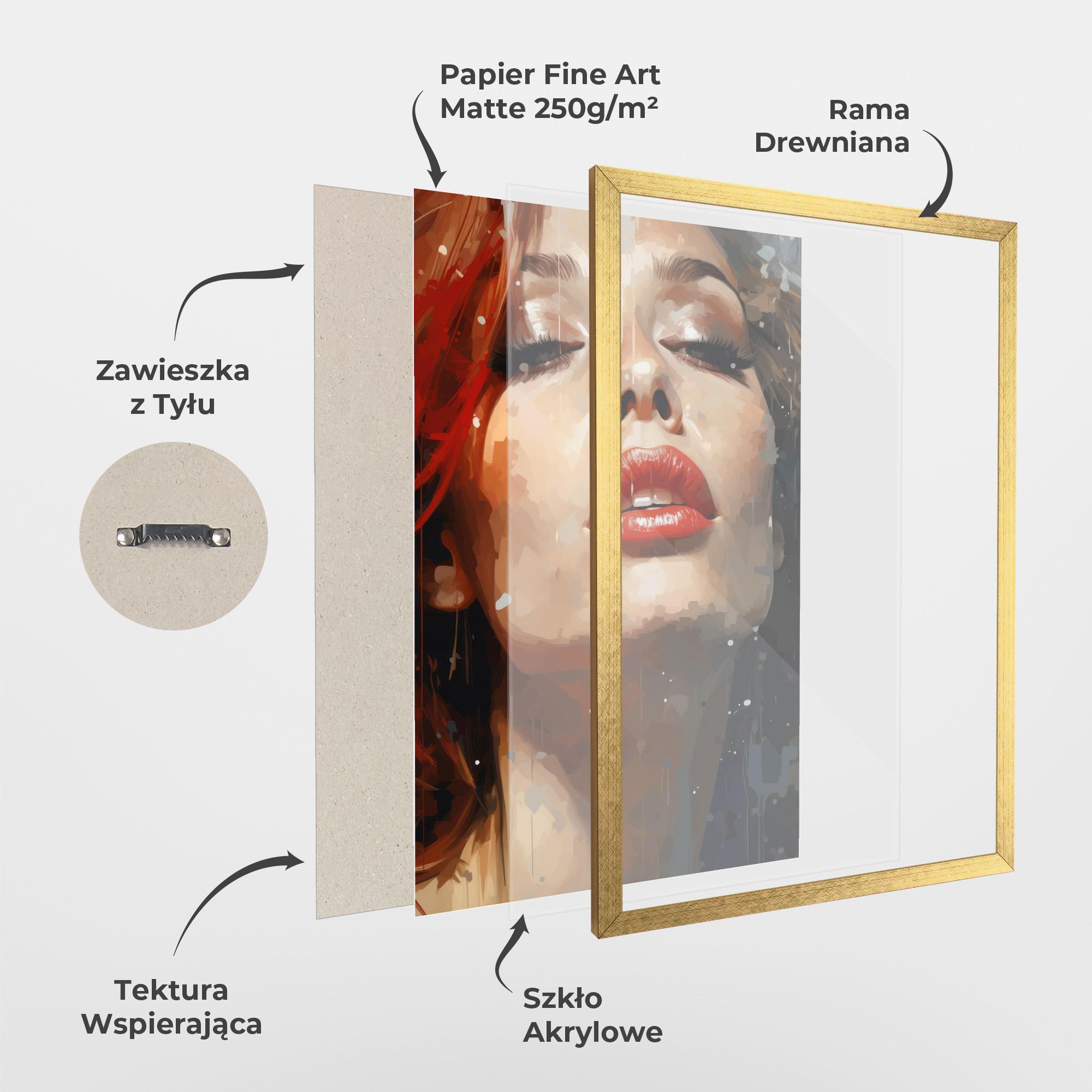 Plakat w Ramie Close Up Look Portrait mockup 1