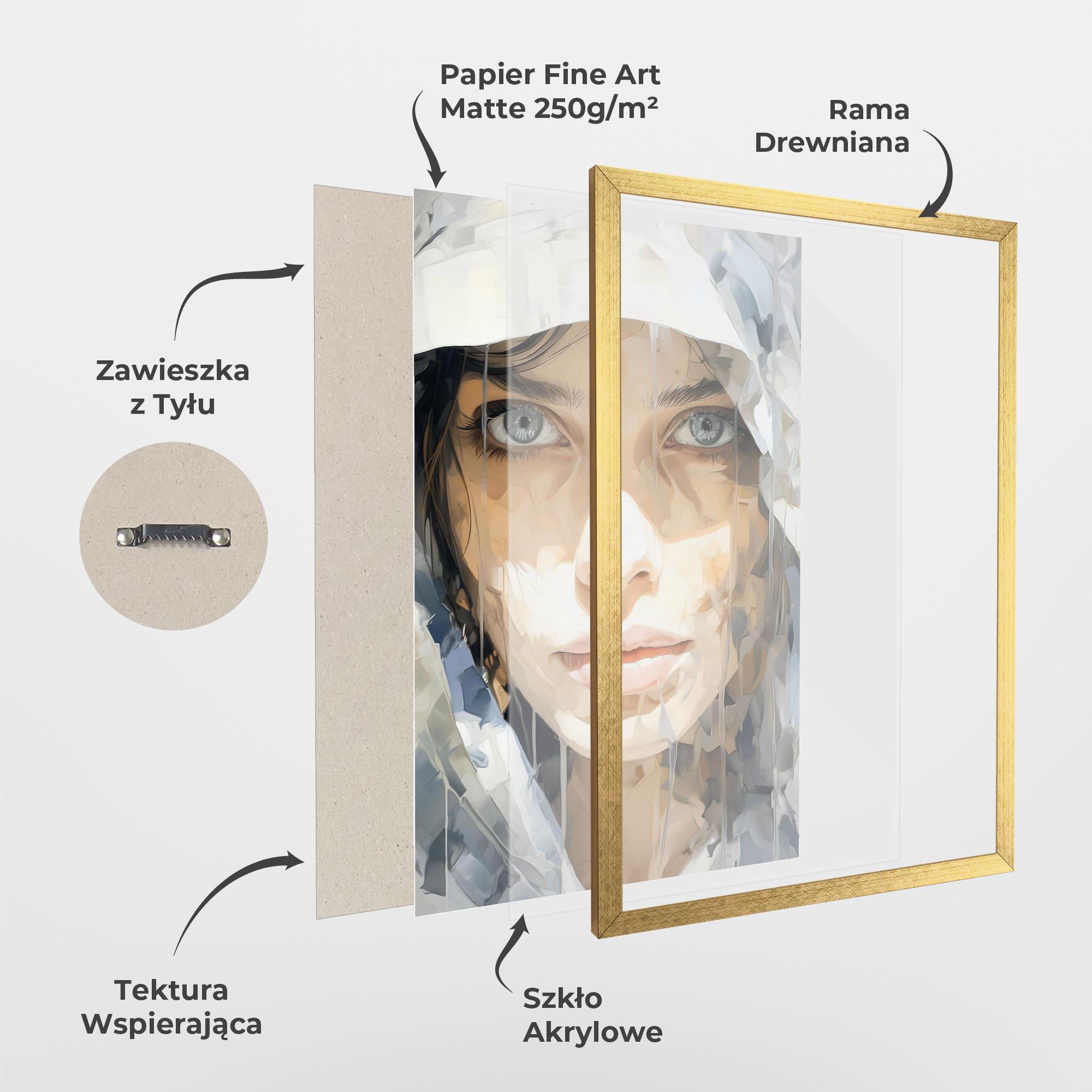 Plakat w Ramie Close Up Portrait mockup 1