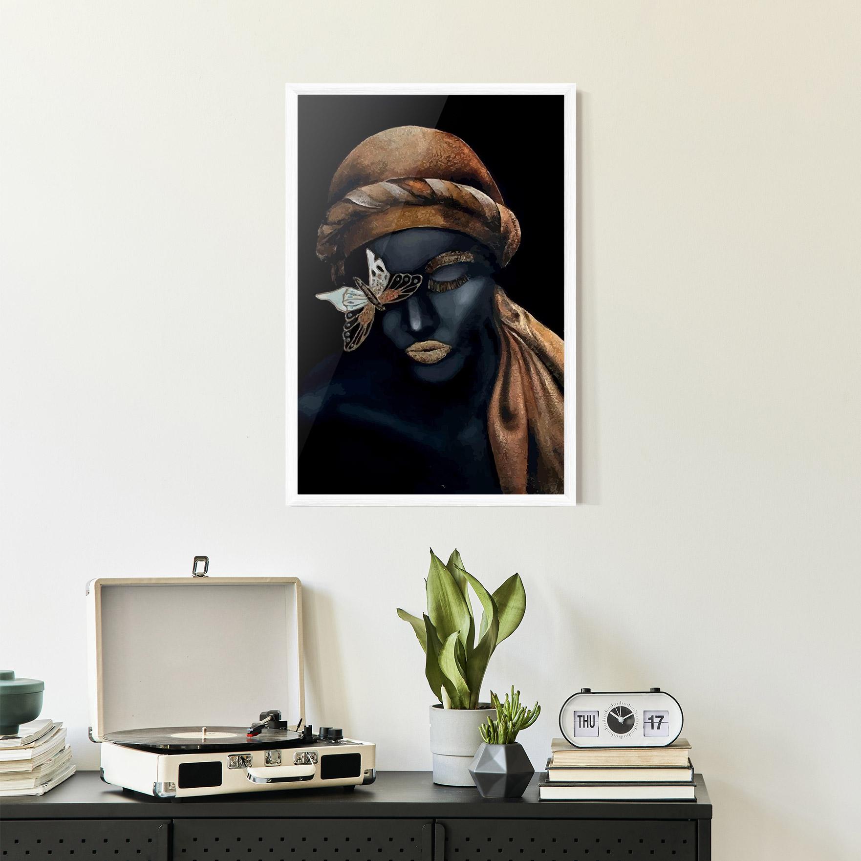 Plakat w Ramie Butterfly Lady mockup 2