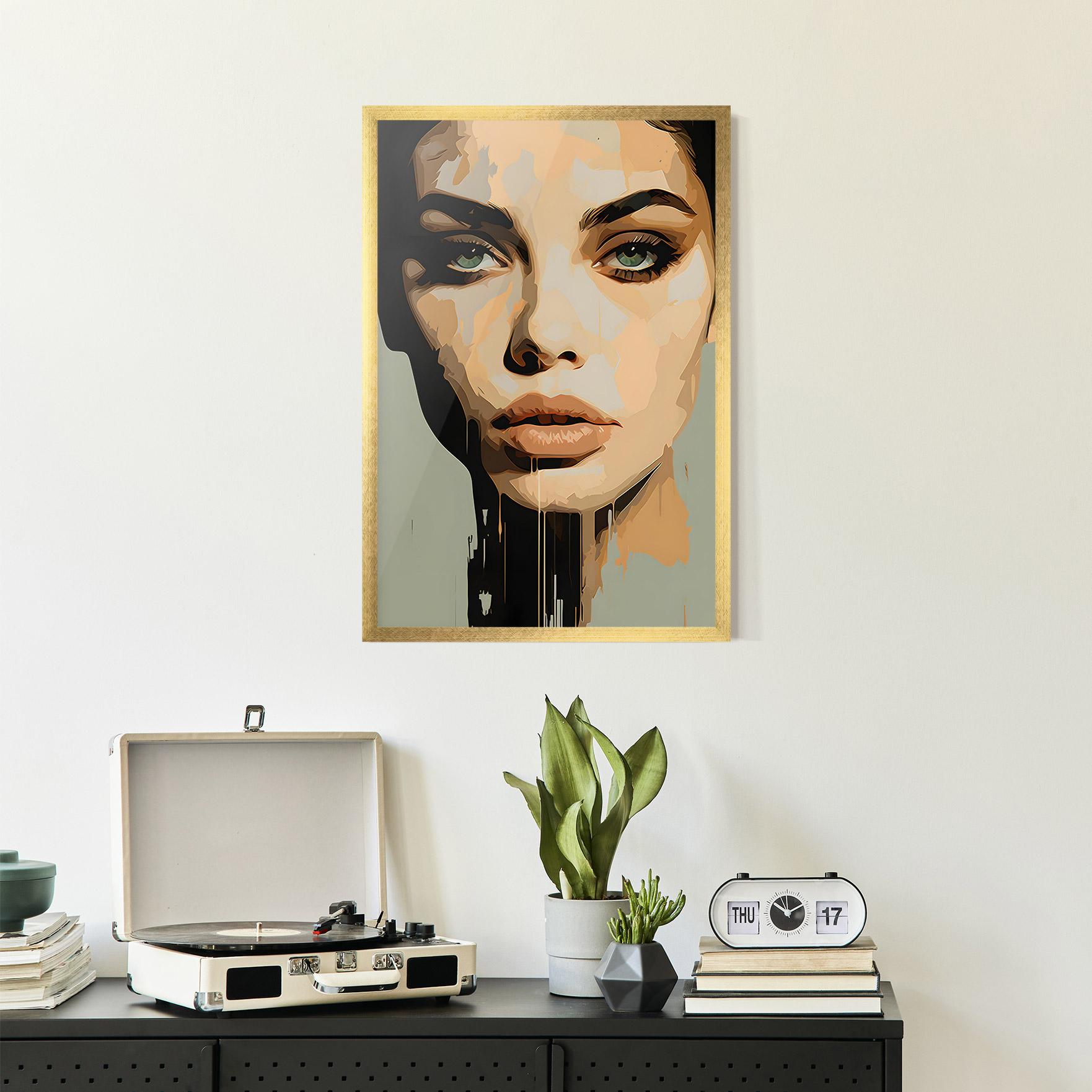 Plakat w Ramie Apologetic Face mockup 2