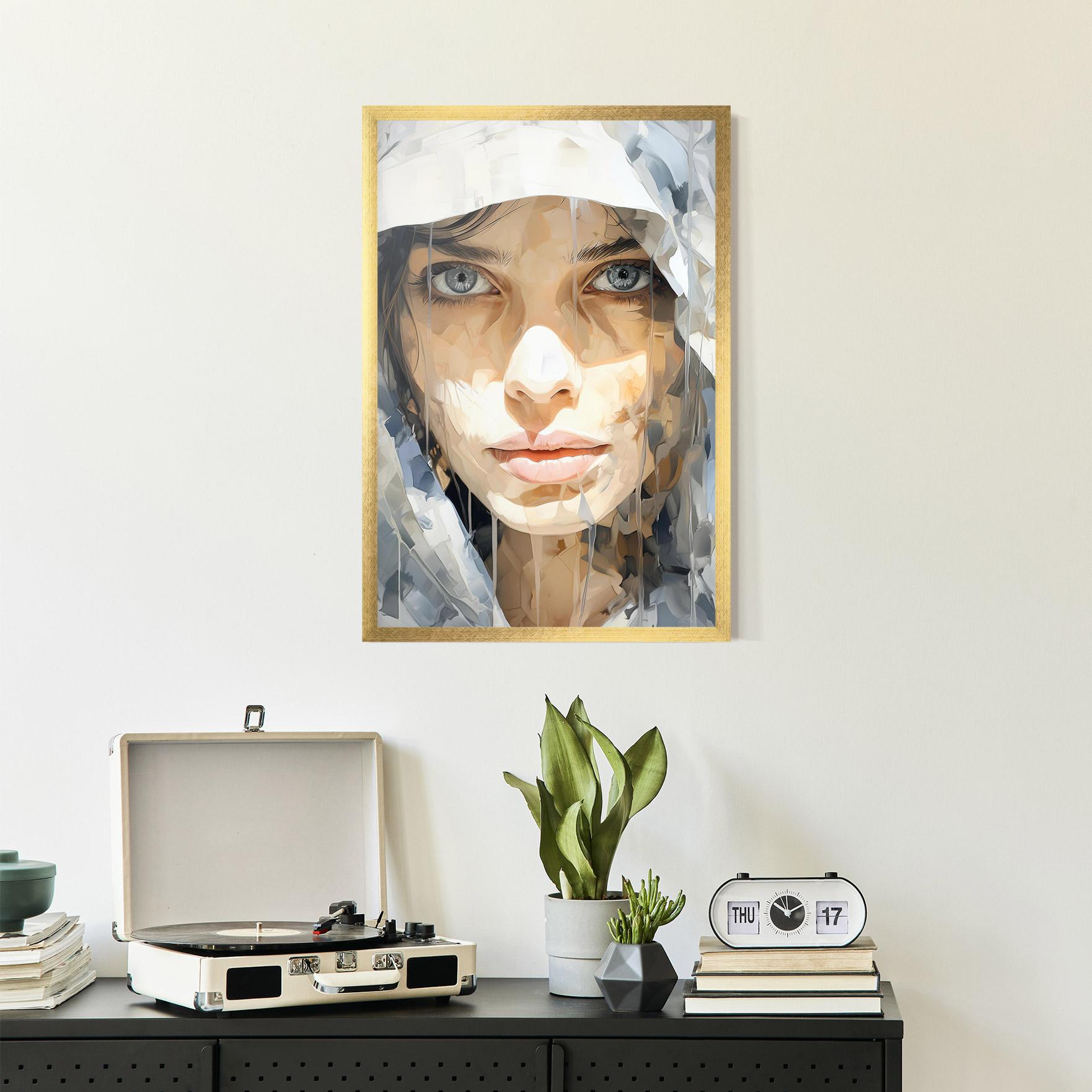 Plakat w Ramie Close Up Portrait mockup 2