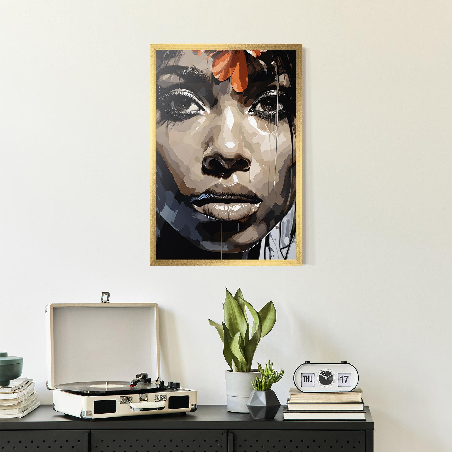 Plakat w Ramie Pretty Girl Portrait mockup 2