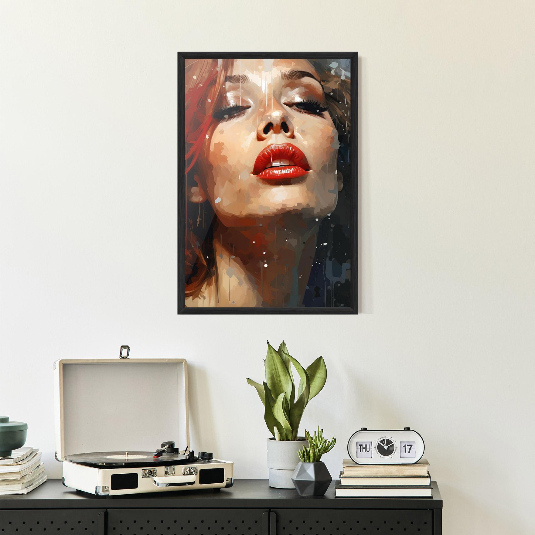 Plakat w Ramie Close Up Look Portrait mockup 2