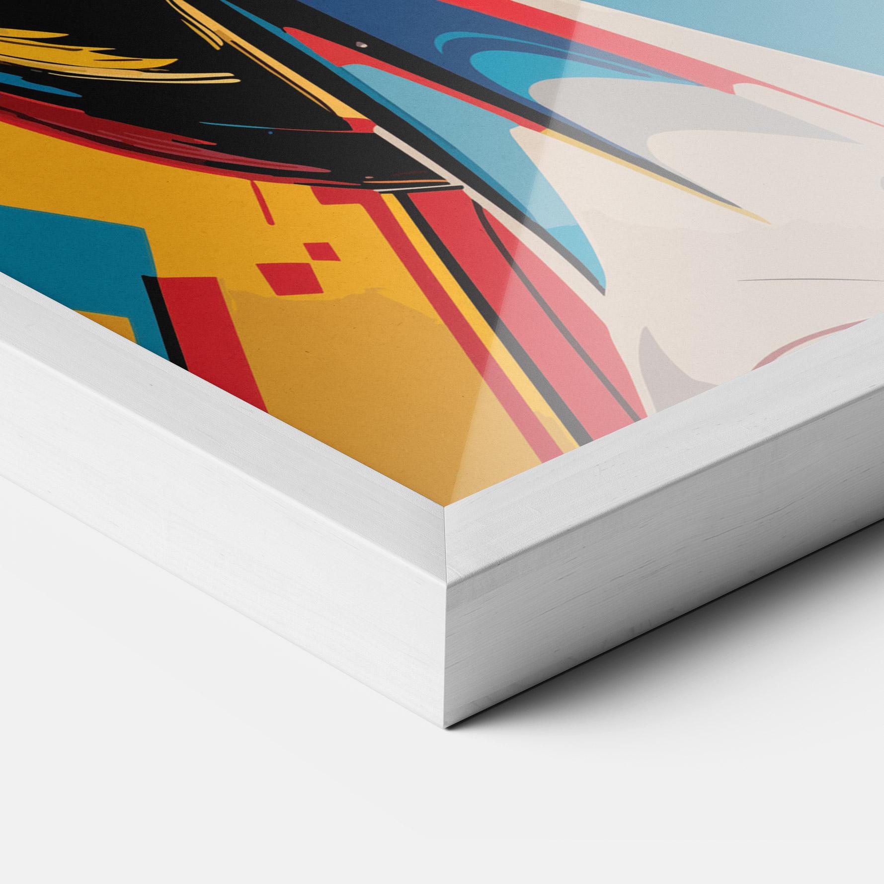 Plakat w Ramie Colorful Portrait Lady mockup 3