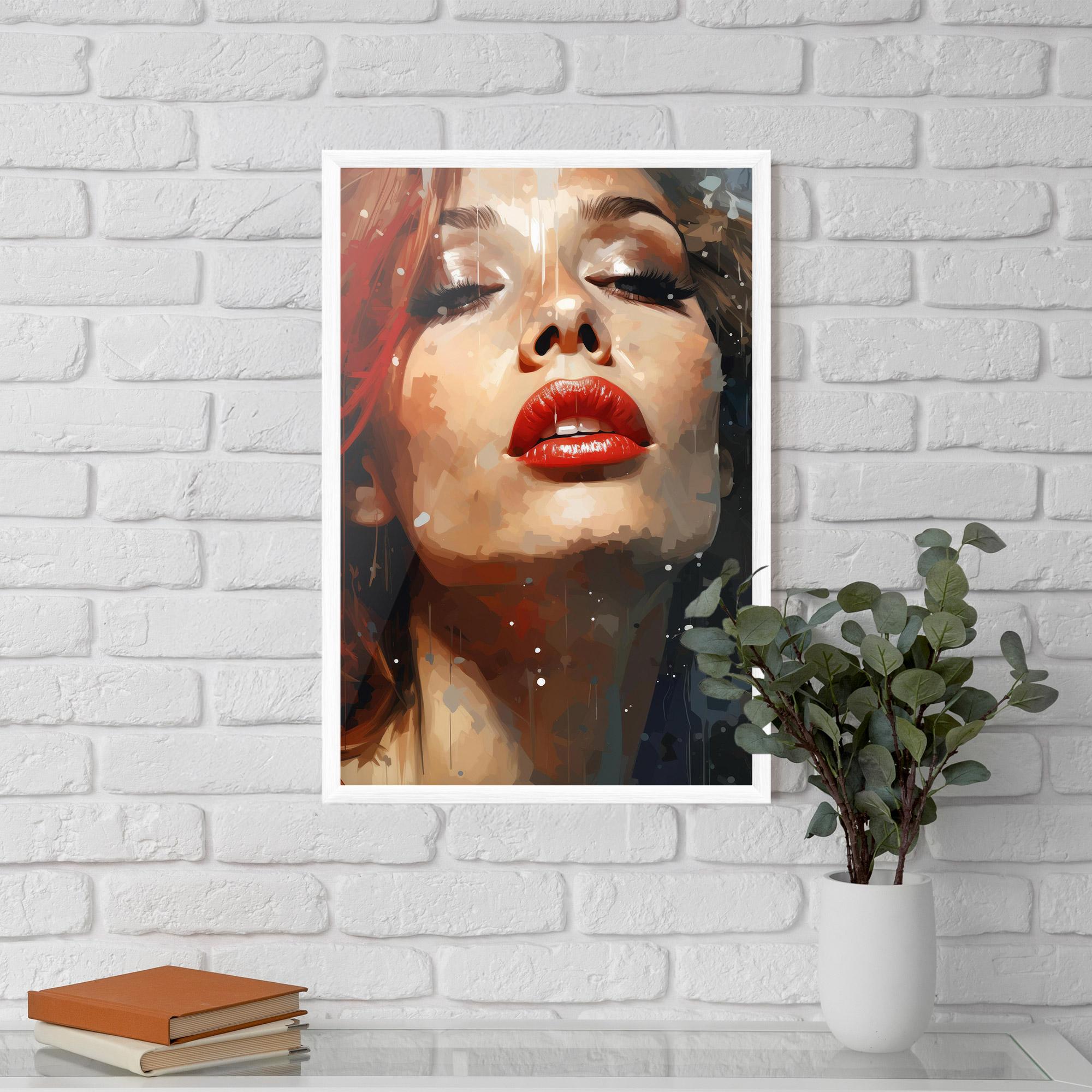 Plakat w Ramie Close Up Look Portrait mockup 5