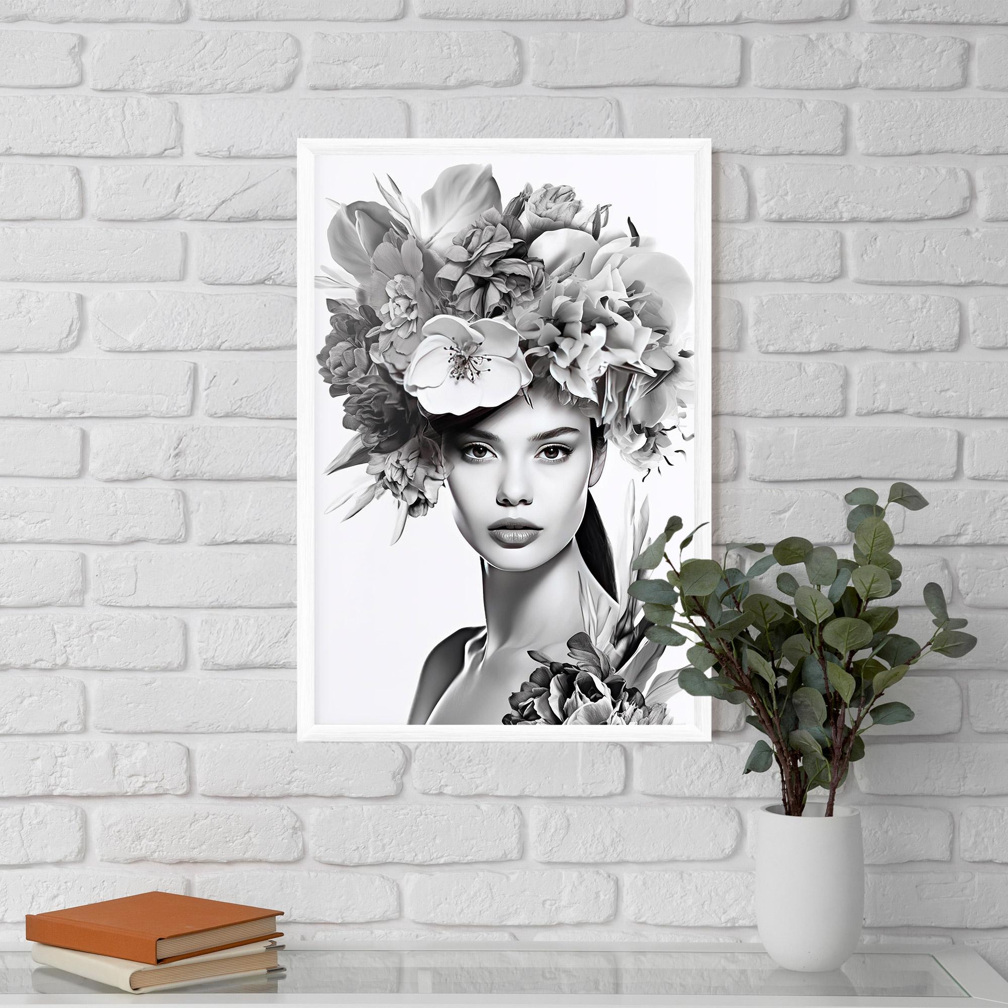 Plakat w Ramie Flower Crown Woman mockup 5