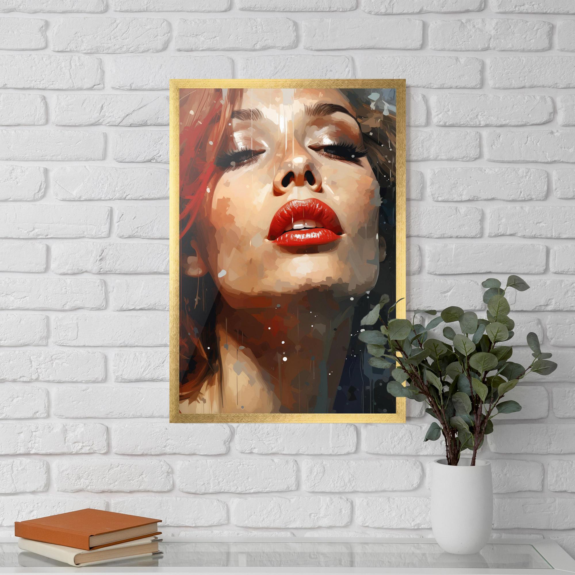 Plakat w Ramie Close Up Look Portrait mockup 5