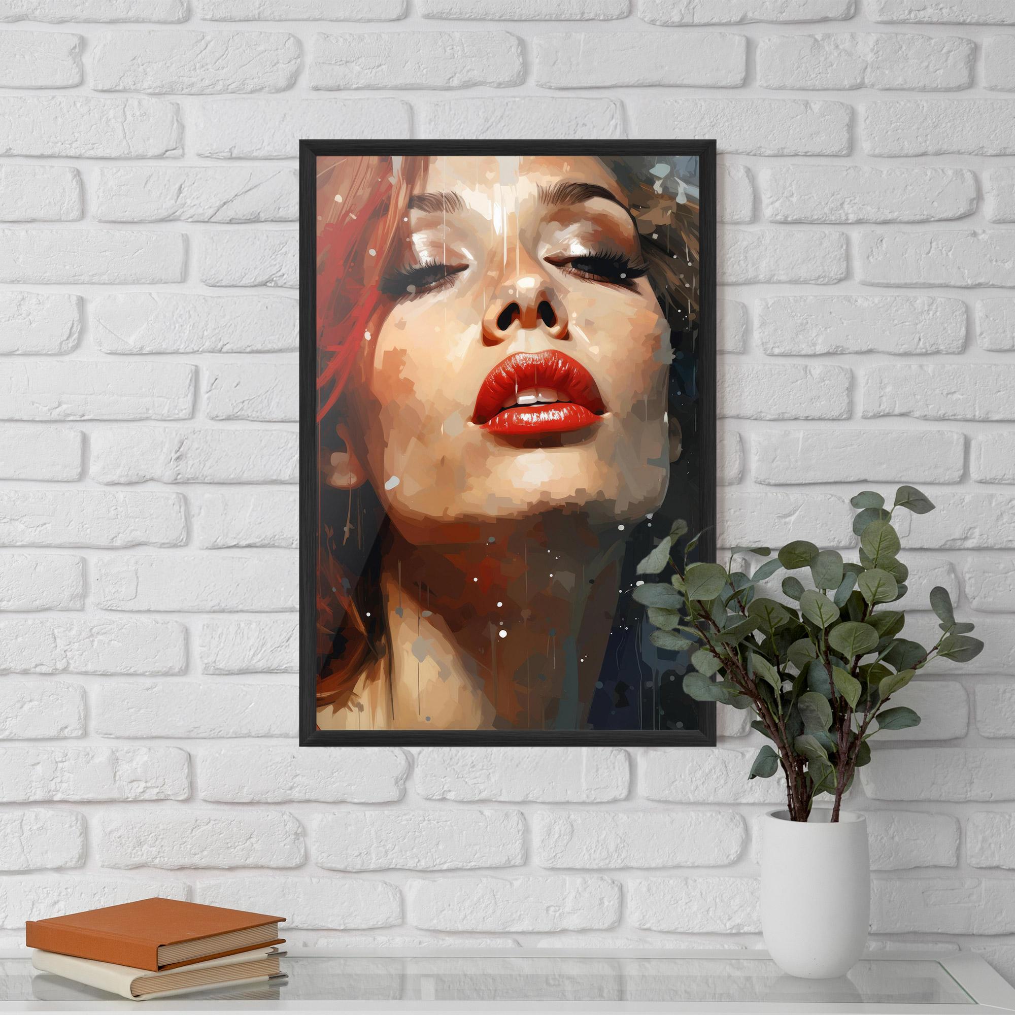 Plakat w Ramie Close Up Look Portrait mockup 5