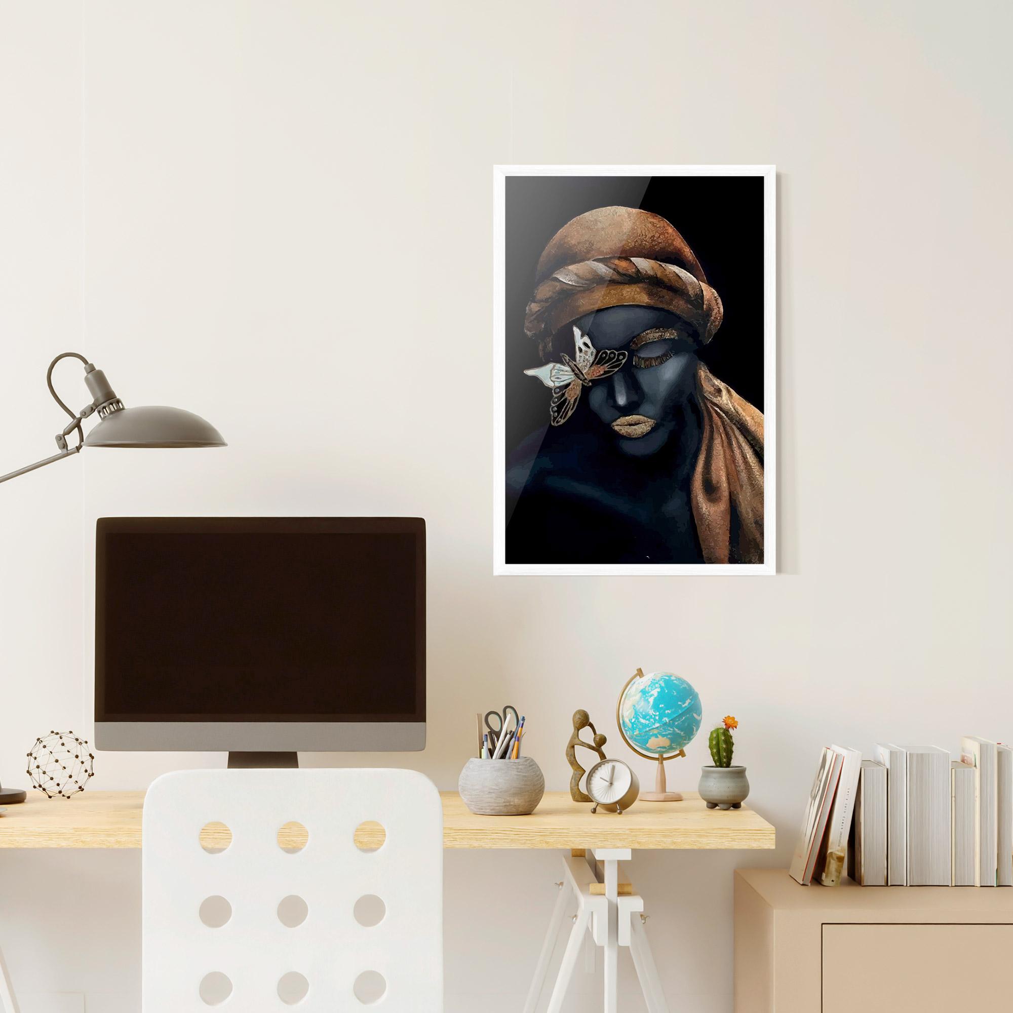 Plakat w Ramie Butterfly Lady mockup 6