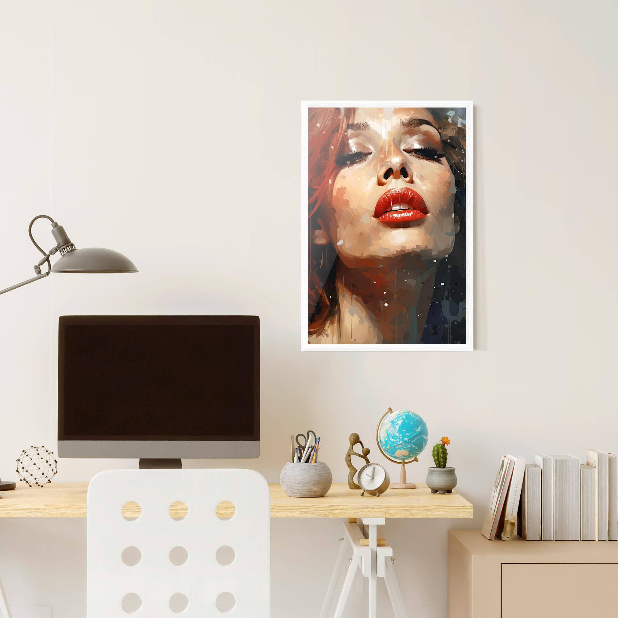 Plakat w Ramie Close Up Look Portrait mockup 6