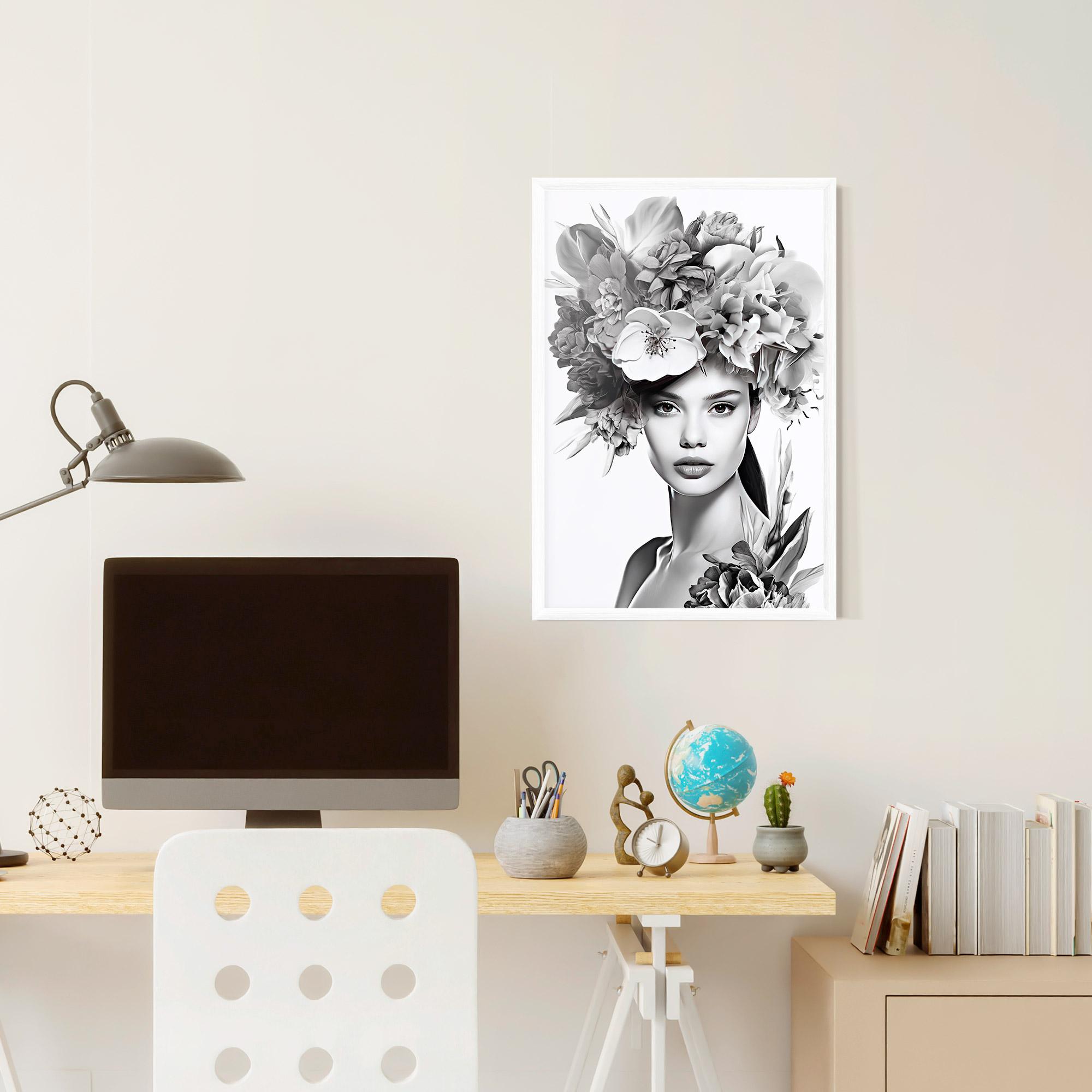 Plakat w Ramie Flower Crown Woman mockup 6